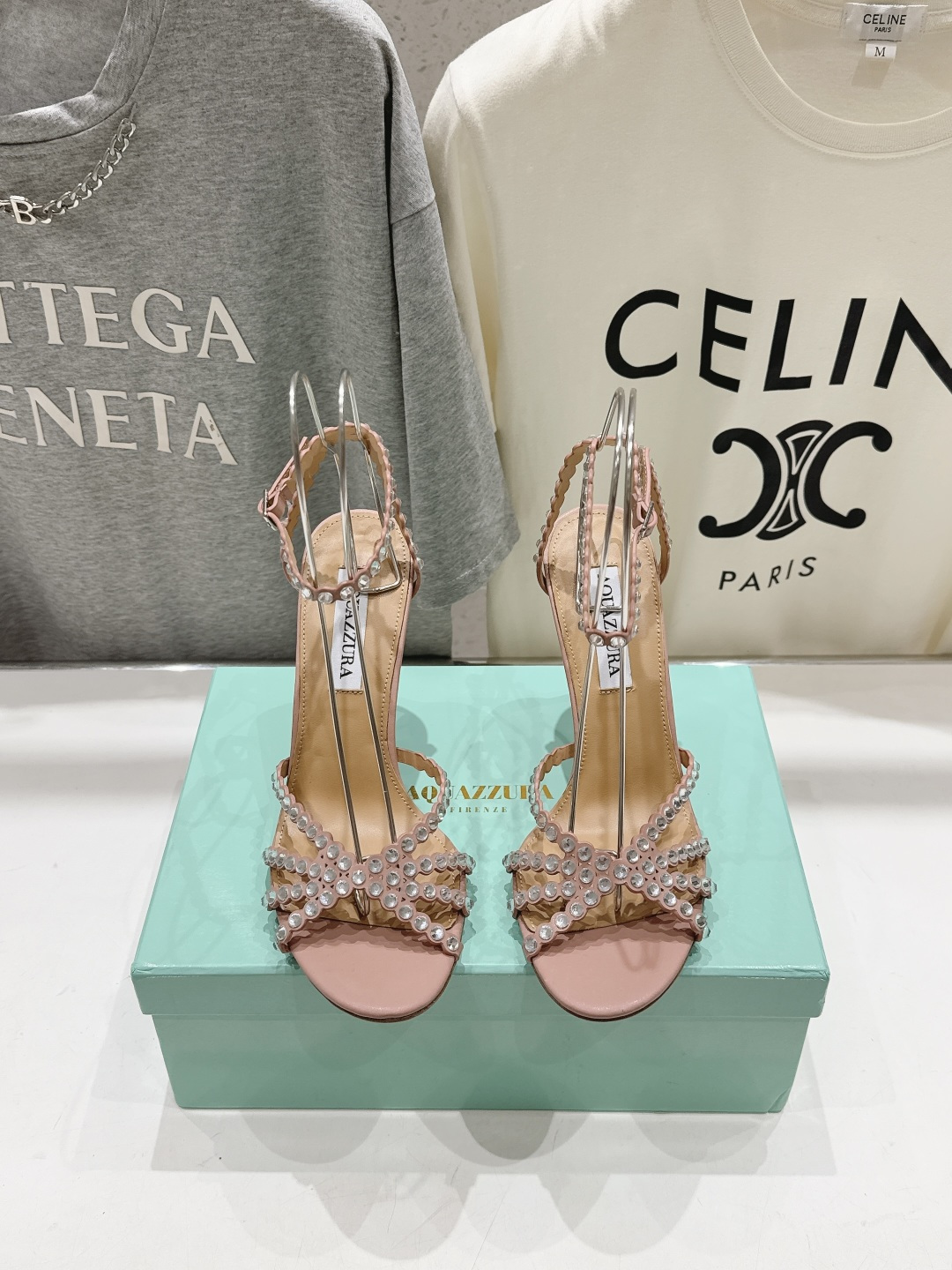高版本出厂 凉鞋「ᴀqᴜᴀᴢᴢᴜʀᴀ」AQUAZZURA/菠萝F072 2026ss 夏季新款水钻高跟凉