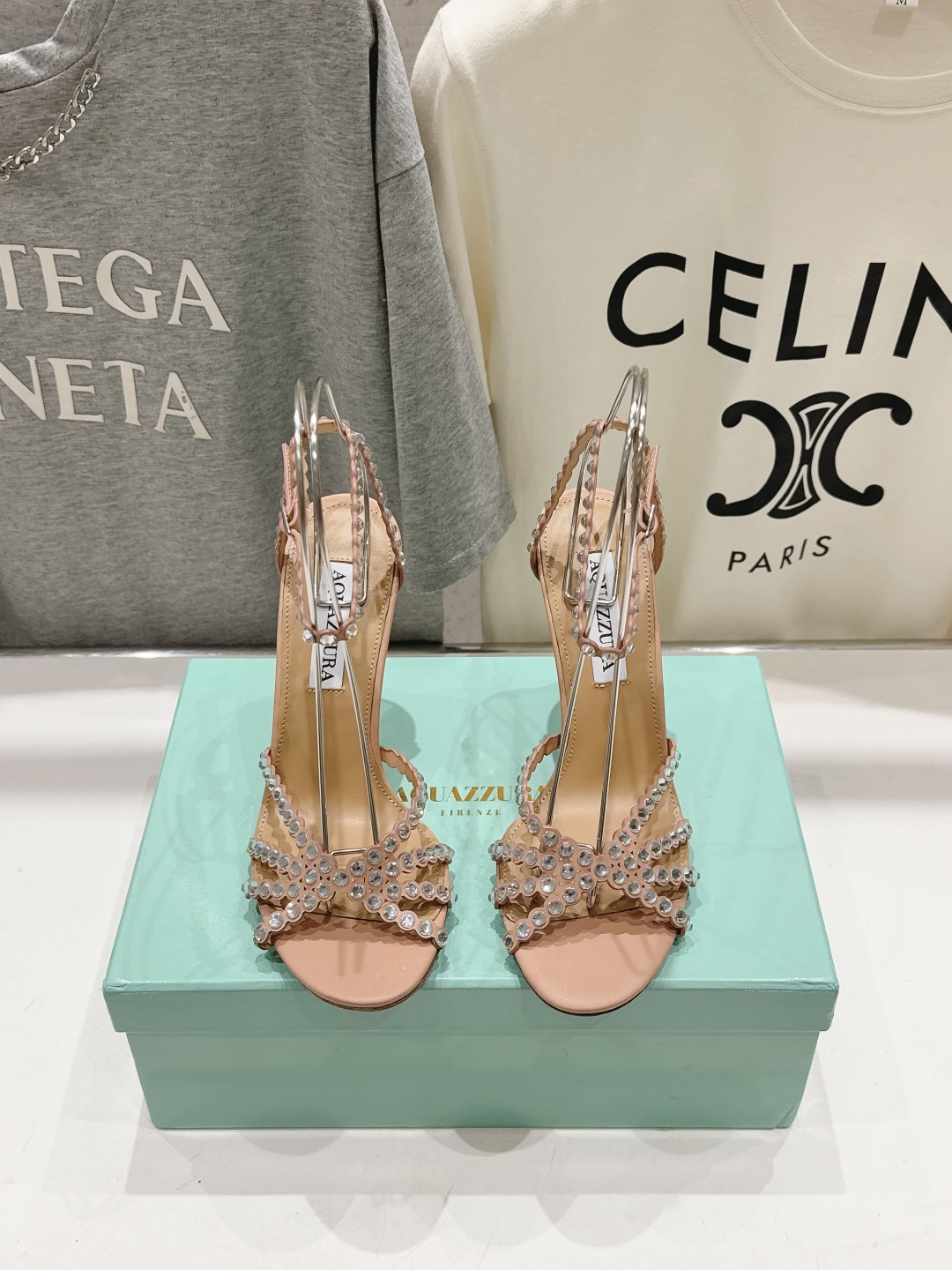 高版本出厂 凉鞋「ᴀqᴜᴀᴢᴢᴜʀᴀ」AQUAZZURA/菠萝F072 2026ss 夏季新款水钻高跟凉