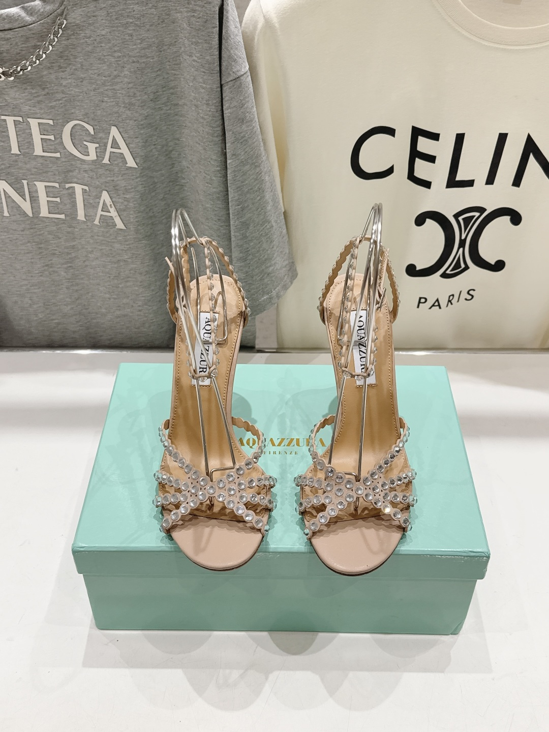 高版本出厂 凉鞋「ᴀqᴜᴀᴢᴢᴜʀᴀ」AQUAZZURA/菠萝F072 2026ss 夏季新款水钻高跟凉