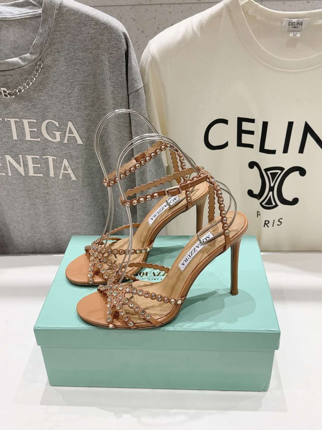 高版本出厂 凉鞋「ᴀqᴜᴀᴢᴢᴜʀᴀ」AQUAZZURA/菠萝F072 2026ss 夏季新款水钻高跟凉