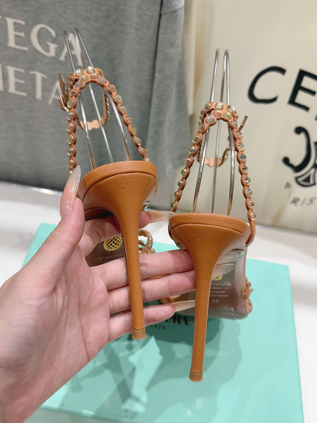 高版本出厂 凉鞋「ᴀqᴜᴀᴢᴢᴜʀᴀ」AQUAZZURA/菠萝F072 2026ss 夏季新款水钻高跟凉