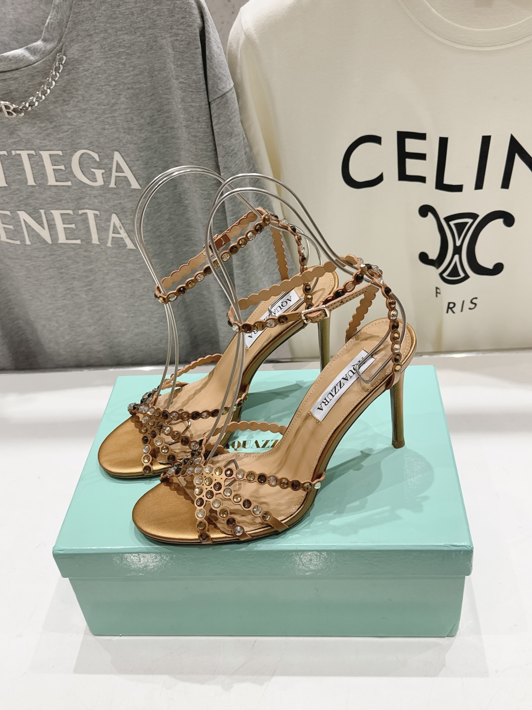 高版本出厂 凉鞋「ᴀqᴜᴀᴢᴢᴜʀᴀ」AQUAZZURA/菠萝F072 2026ss 夏季新款水钻高跟凉
