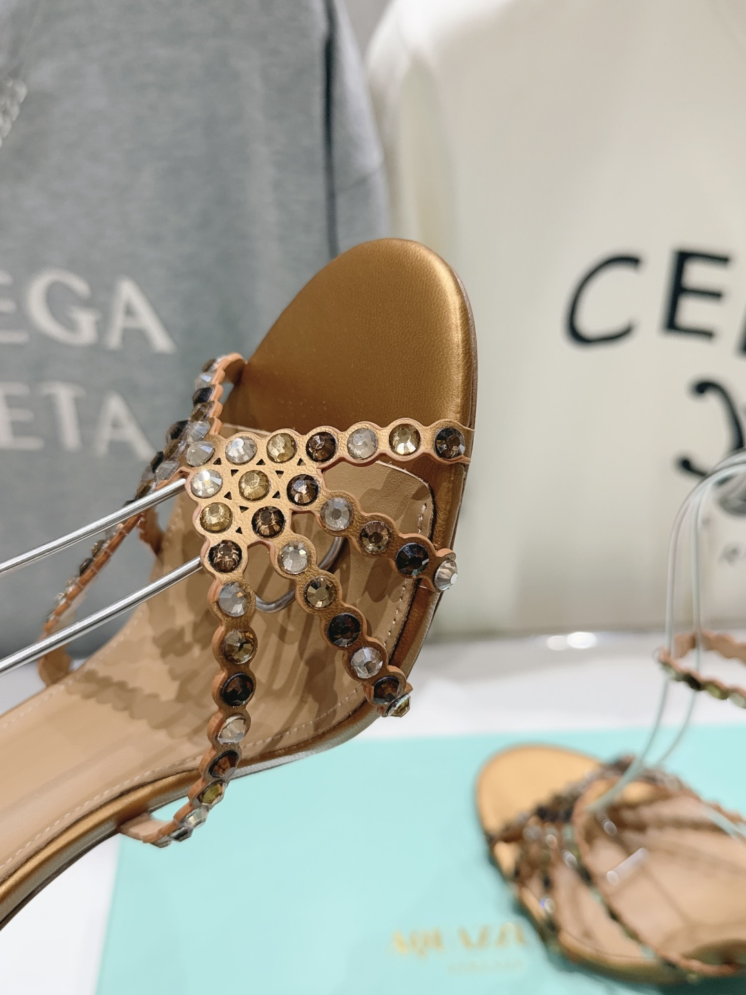 高版本出厂 凉鞋「ᴀqᴜᴀᴢᴢᴜʀᴀ」AQUAZZURA/菠萝F072 2026ss 夏季新款水钻高跟凉