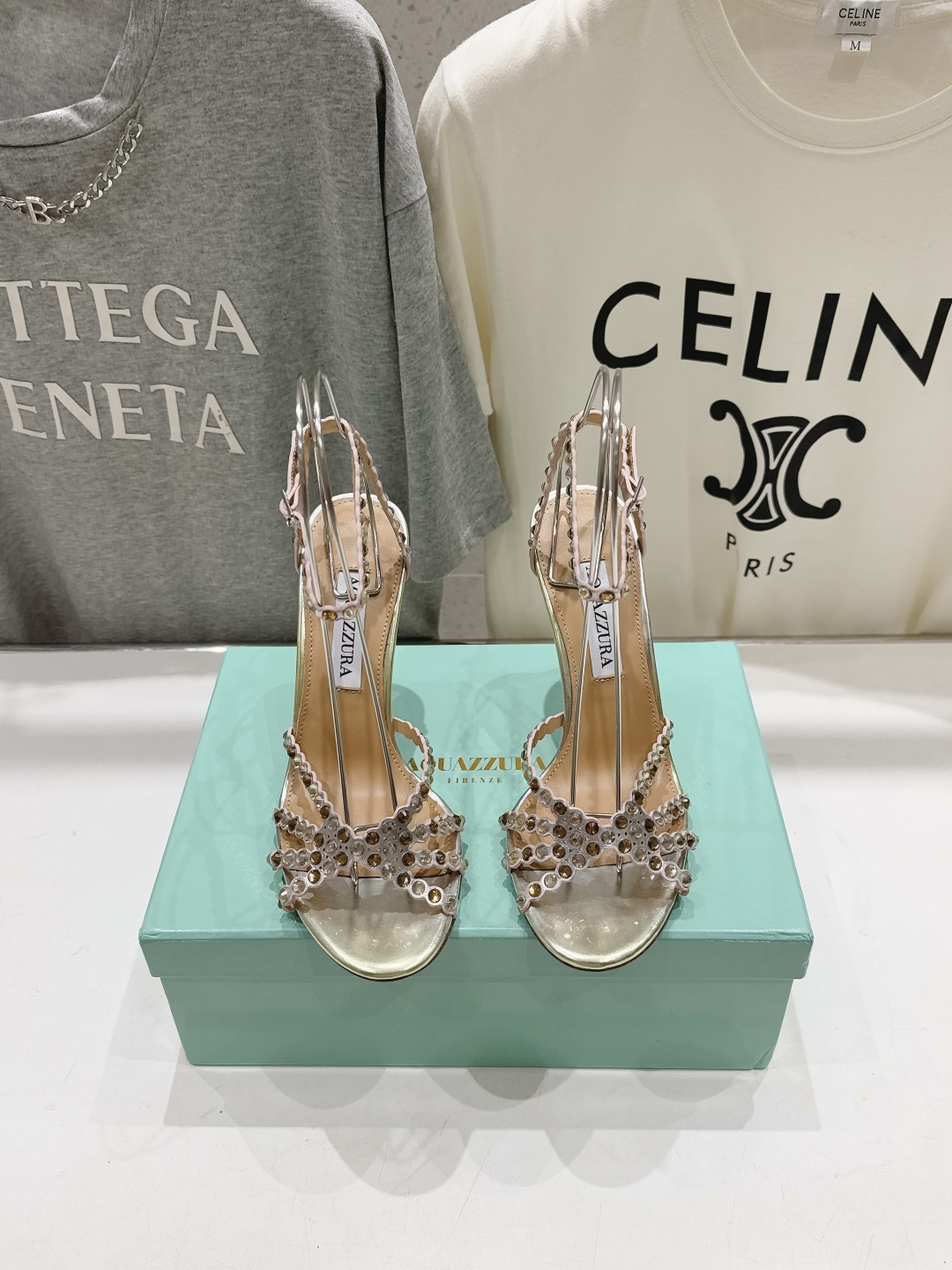 高版本出厂 凉鞋「ᴀqᴜᴀᴢᴢᴜʀᴀ」AQUAZZURA/菠萝F072 2026ss 夏季新款水钻高跟凉