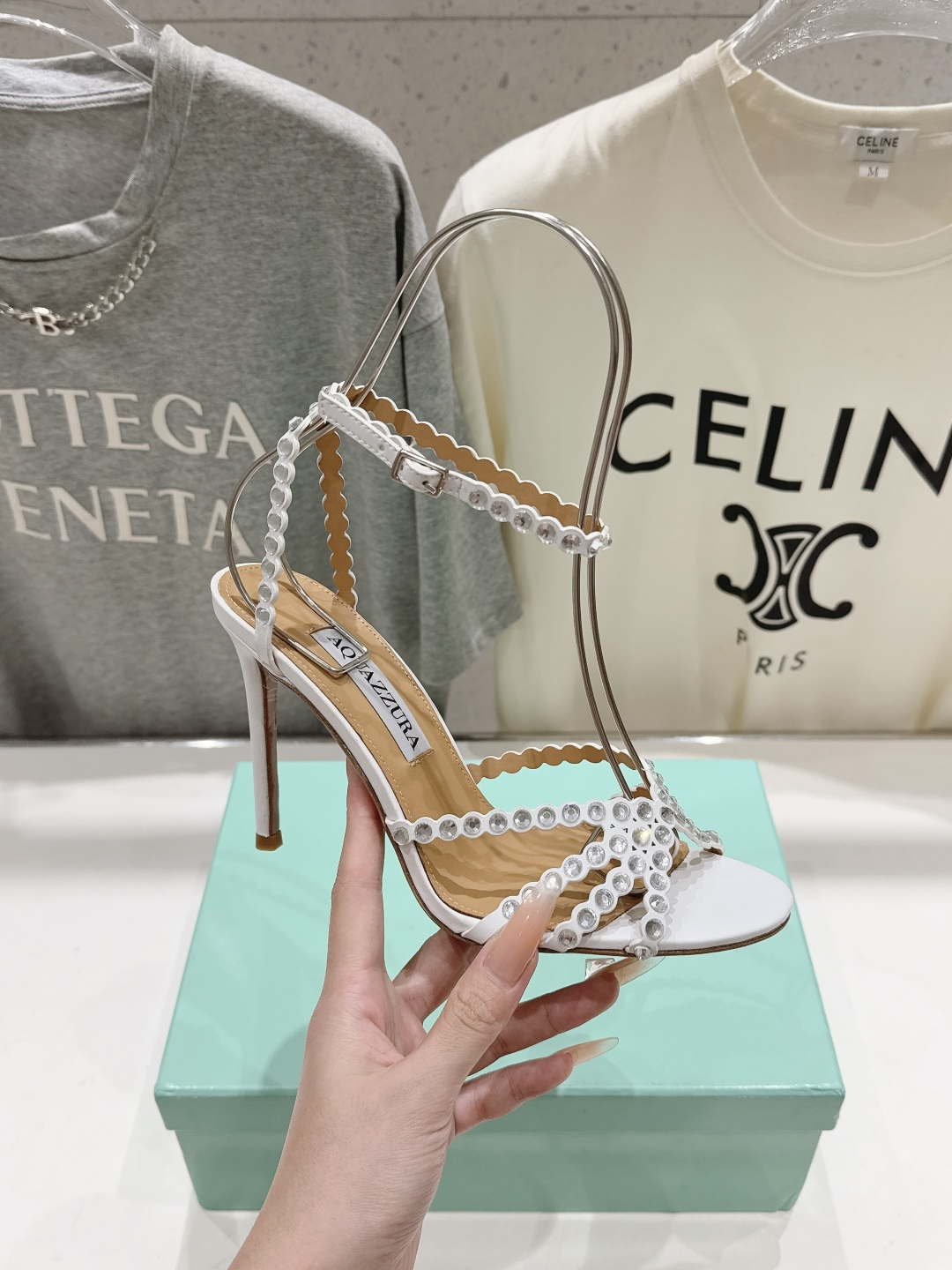 高版本出厂 凉鞋「ᴀqᴜᴀᴢᴢᴜʀᴀ」AQUAZZURA/菠萝F072 2026ss 夏季新款水钻高跟凉