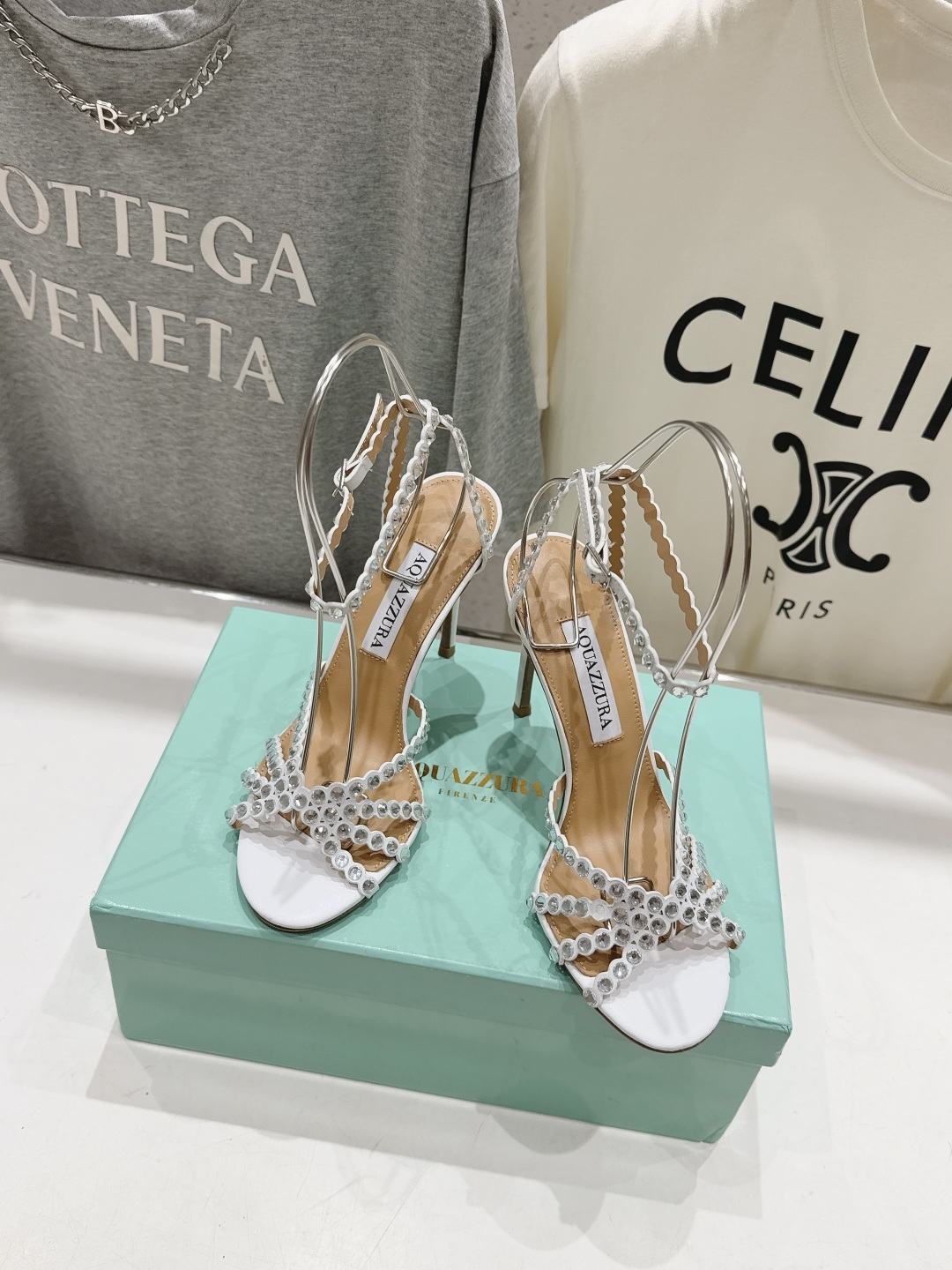 高版本出厂 凉鞋「ᴀqᴜᴀᴢᴢᴜʀᴀ」AQUAZZURA/菠萝F072 2026ss 夏季新款水钻高跟凉