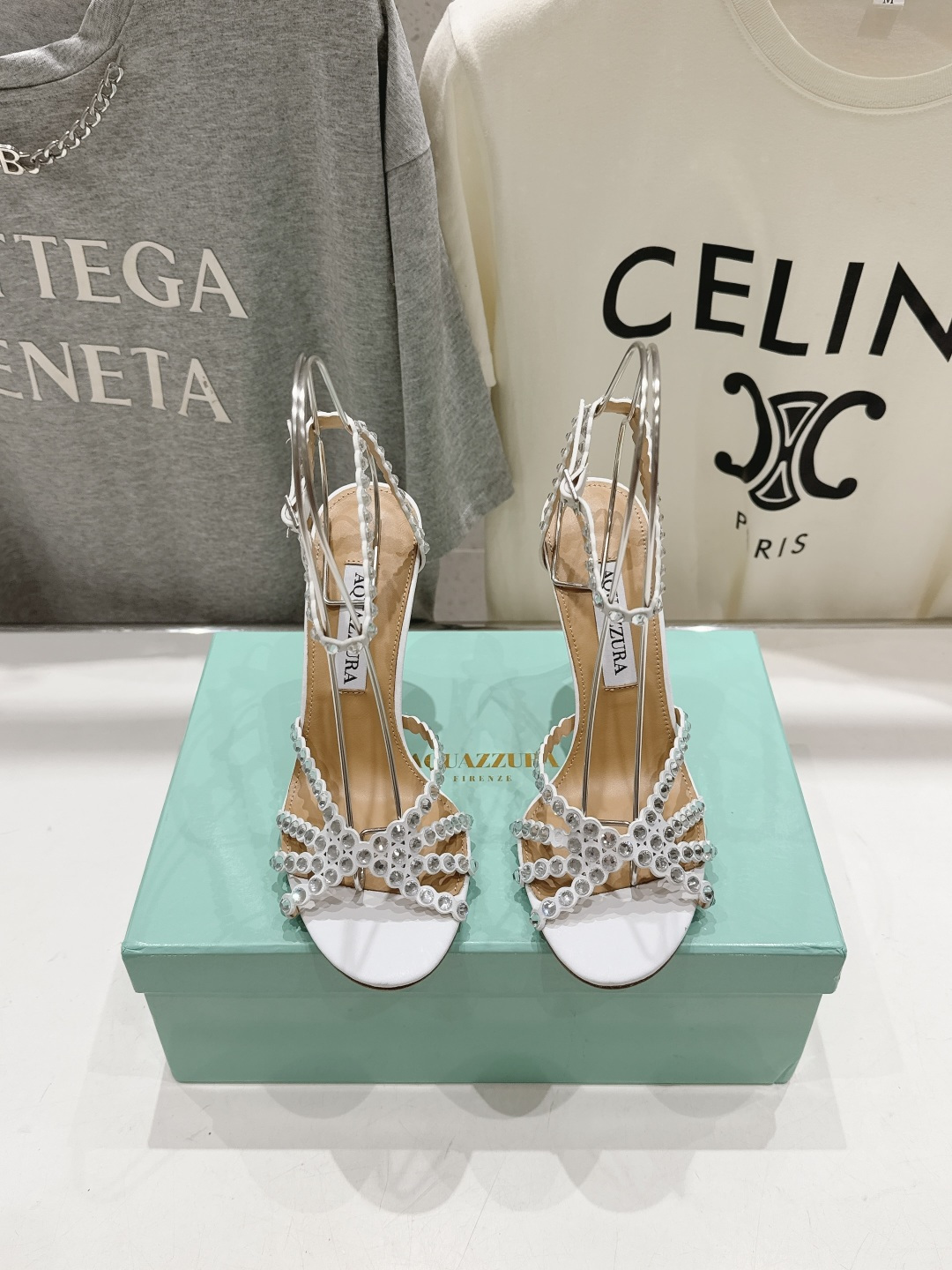 高版本出厂 凉鞋「ᴀqᴜᴀᴢᴢᴜʀᴀ」AQUAZZURA/菠萝F072 2026ss 夏季新款水钻高跟凉