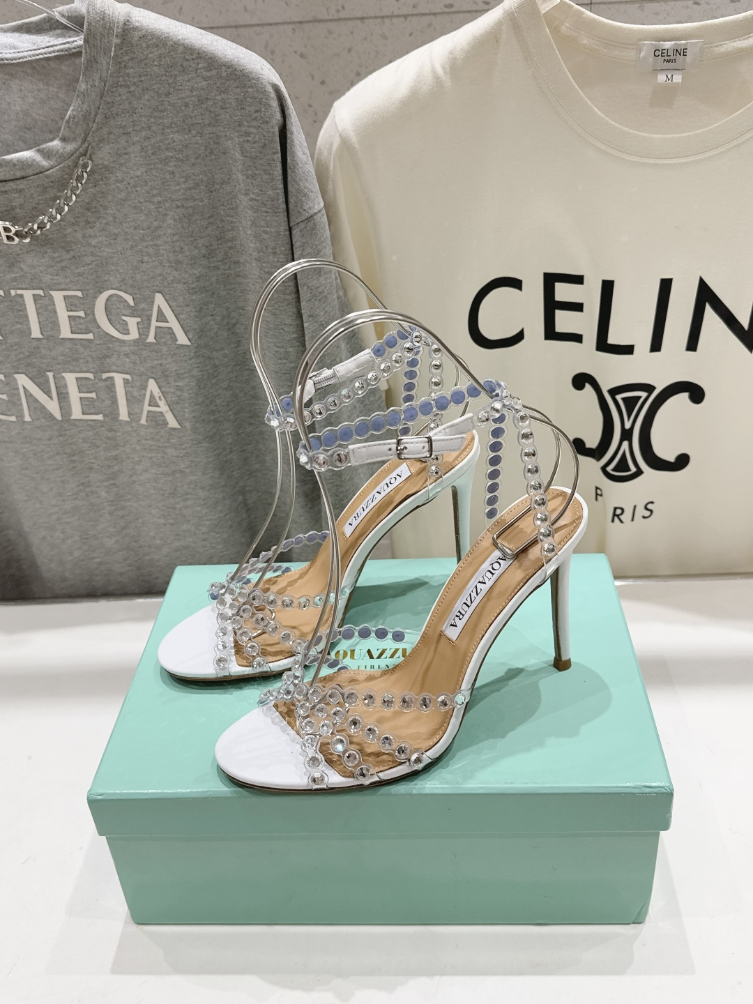 高版本出厂 凉鞋「ᴀqᴜᴀᴢᴢᴜʀᴀ」AQUAZZURA/菠萝F072 2026ss 夏季新款水钻高跟凉