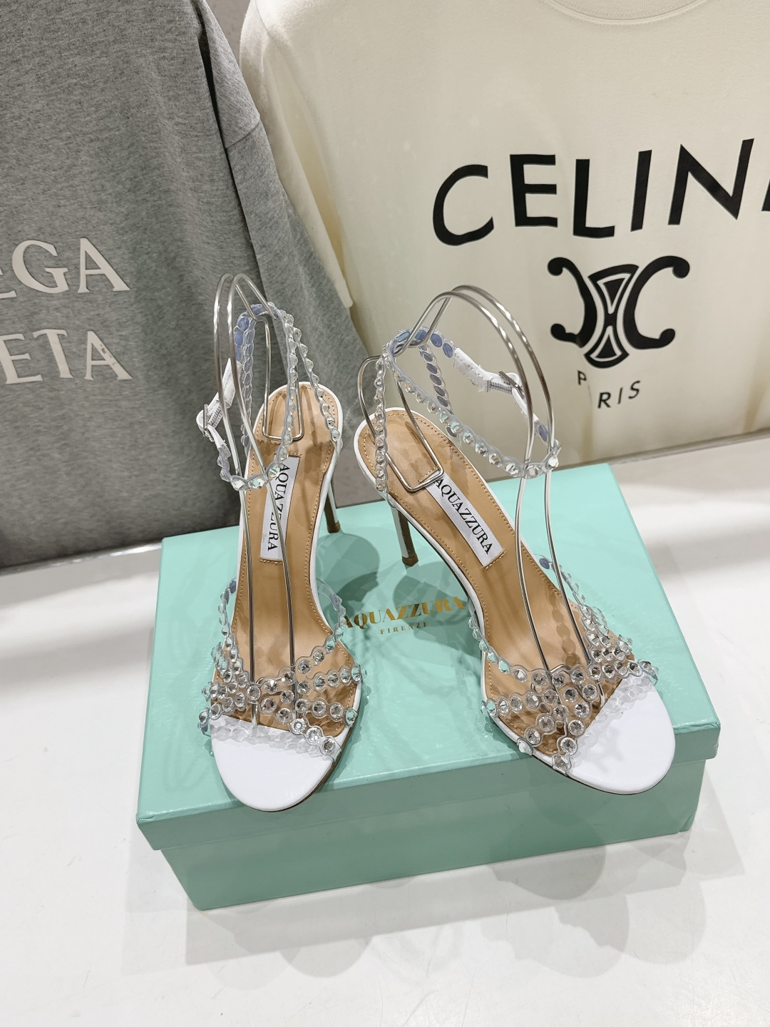 高版本出厂 凉鞋「ᴀqᴜᴀᴢᴢᴜʀᴀ」AQUAZZURA/菠萝F072 2026ss 夏季新款水钻高跟凉