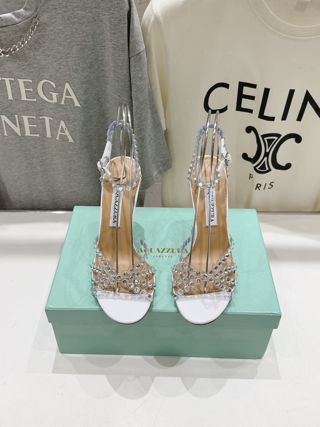 高版本出厂 凉鞋「ᴀqᴜᴀᴢᴢᴜʀᴀ」AQUAZZURA/菠萝F072 2026ss 夏季新款水钻高跟凉