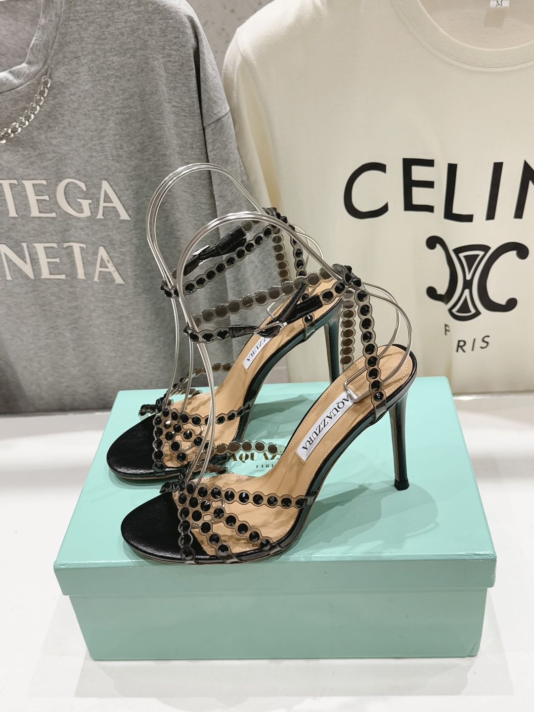 高版本出厂 凉鞋「ᴀqᴜᴀᴢᴢᴜʀᴀ」AQUAZZURA/菠萝F072 2026ss 夏季新款水钻高跟凉