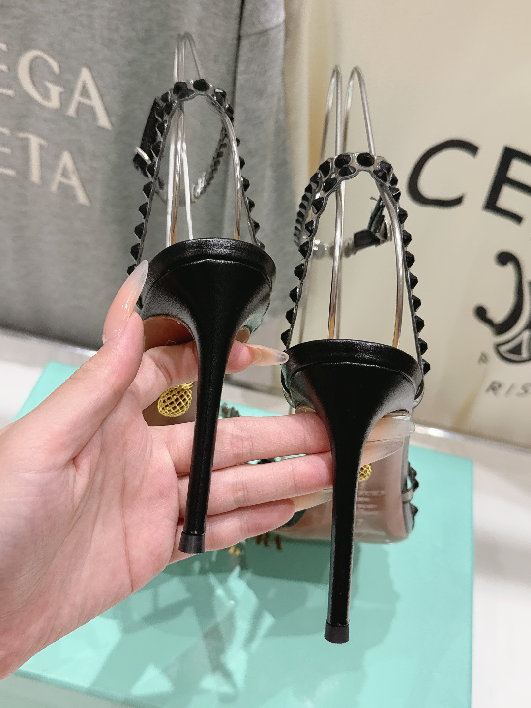 高版本出厂 凉鞋「ᴀqᴜᴀᴢᴢᴜʀᴀ」AQUAZZURA/菠萝F072 2026ss 夏季新款水钻高跟凉