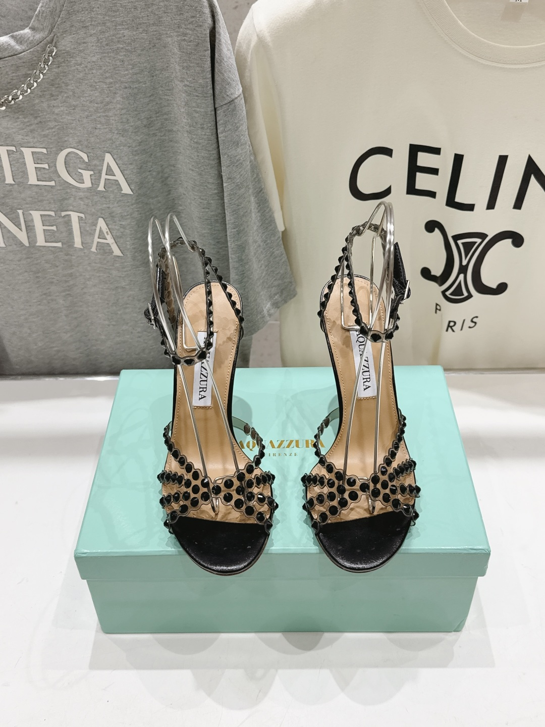高版本出厂 凉鞋「ᴀqᴜᴀᴢᴢᴜʀᴀ」AQUAZZURA/菠萝F072 2026ss 夏季新款水钻高跟凉
