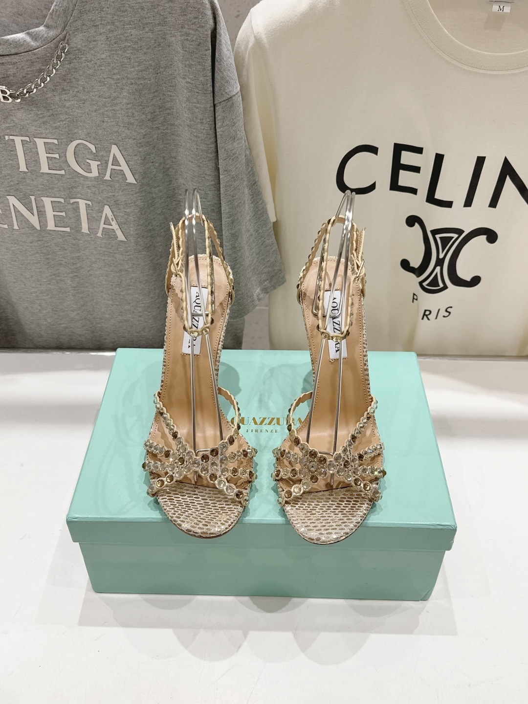 高版本出厂 凉鞋「ᴀqᴜᴀᴢᴢᴜʀᴀ」AQUAZZURA/菠萝F072 2026ss 夏季新款水钻高跟凉