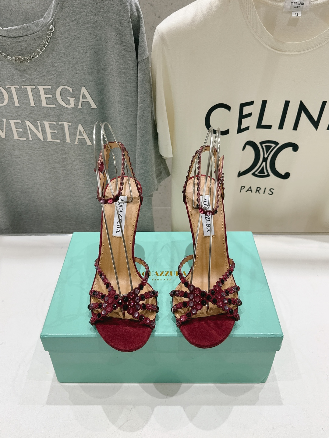 高版本出厂 凉鞋「ᴀqᴜᴀᴢᴢᴜʀᴀ」AQUAZZURA/菠萝F072 2026ss 夏季新款水钻高跟凉