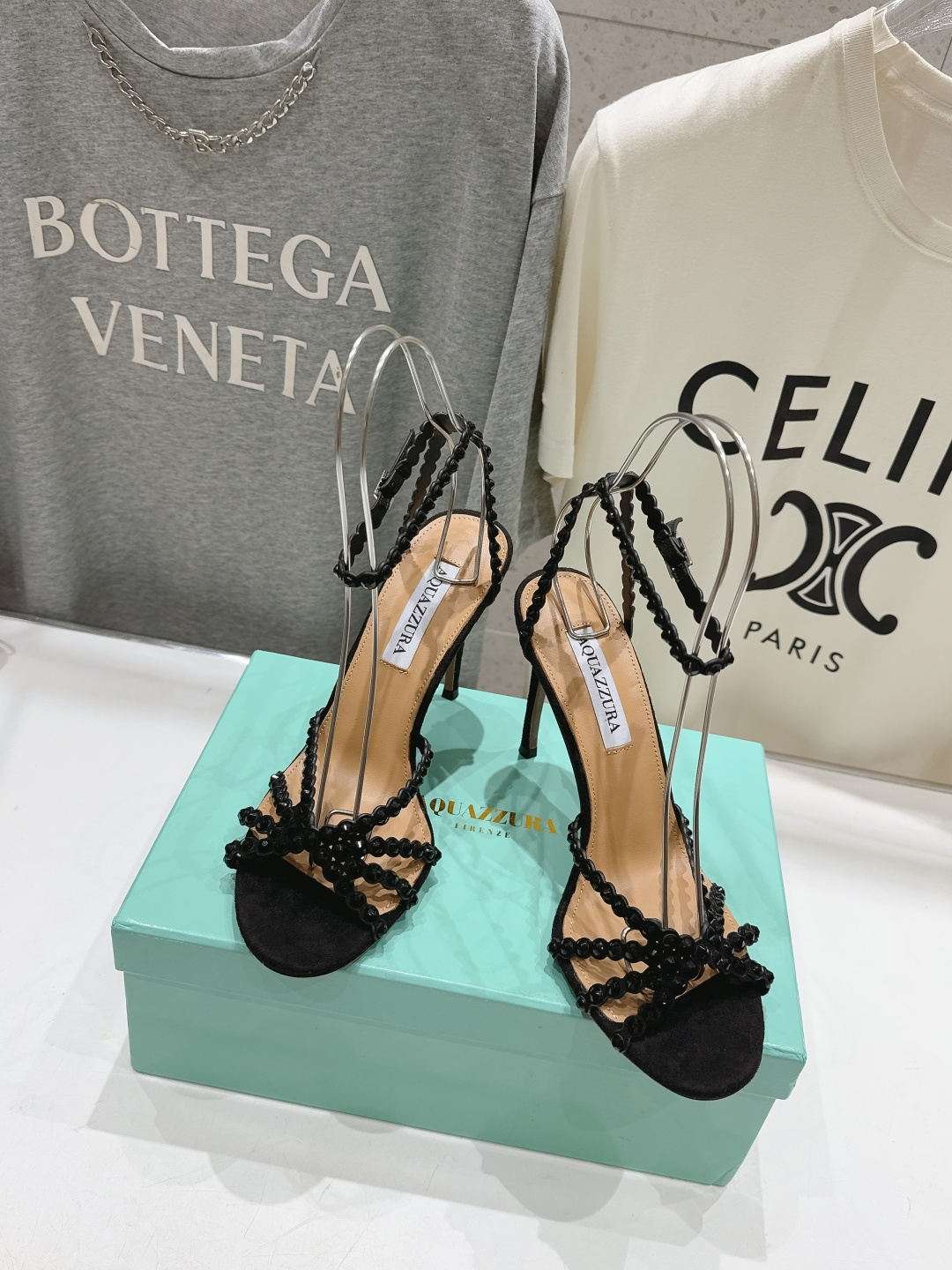 高版本出厂 凉鞋「ᴀqᴜᴀᴢᴢᴜʀᴀ」AQUAZZURA/菠萝F072 2026ss 夏季新款水钻高跟凉