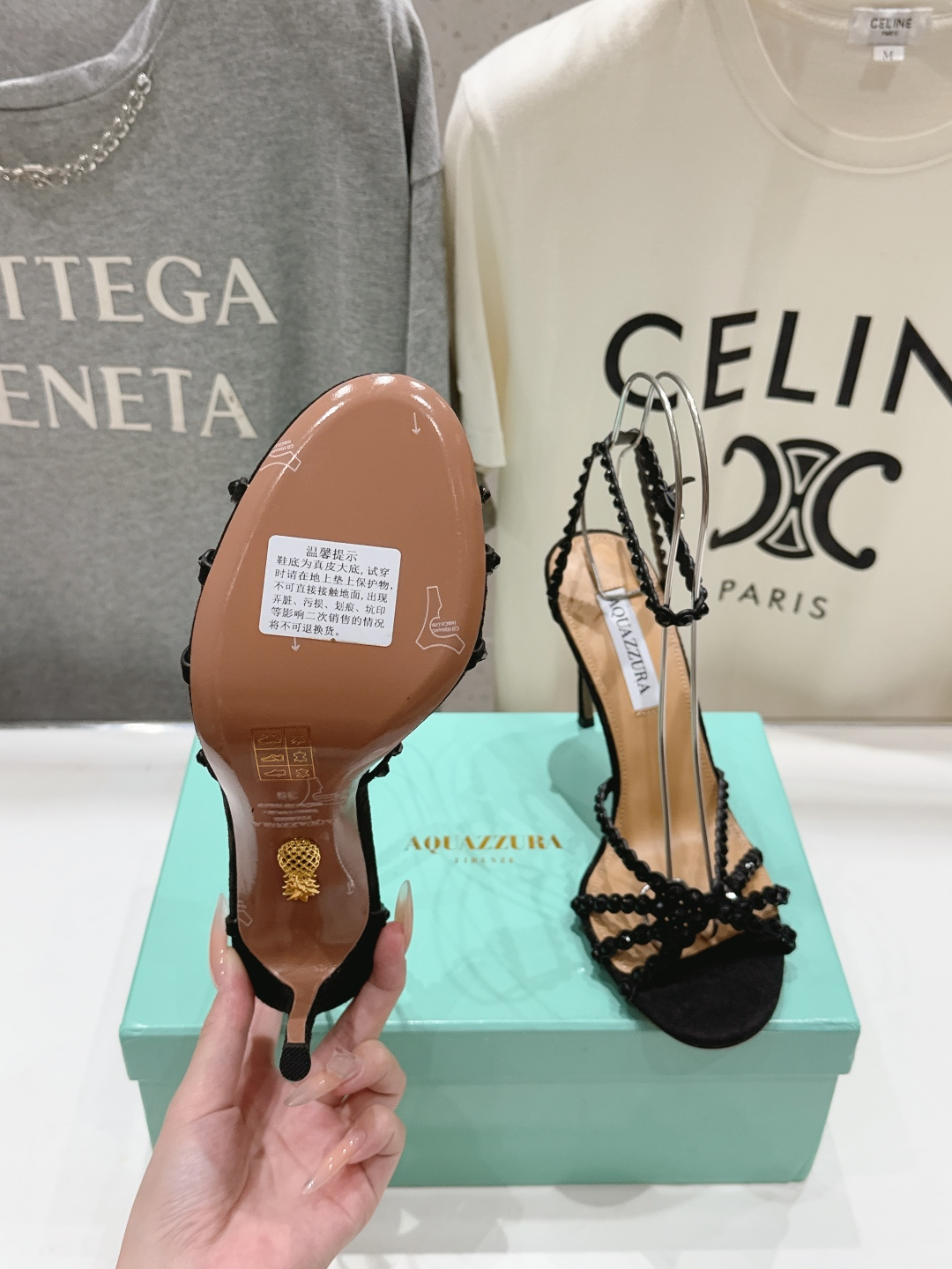 高版本出厂 凉鞋「ᴀqᴜᴀᴢᴢᴜʀᴀ」AQUAZZURA/菠萝F072 2026ss 夏季新款水钻高跟凉