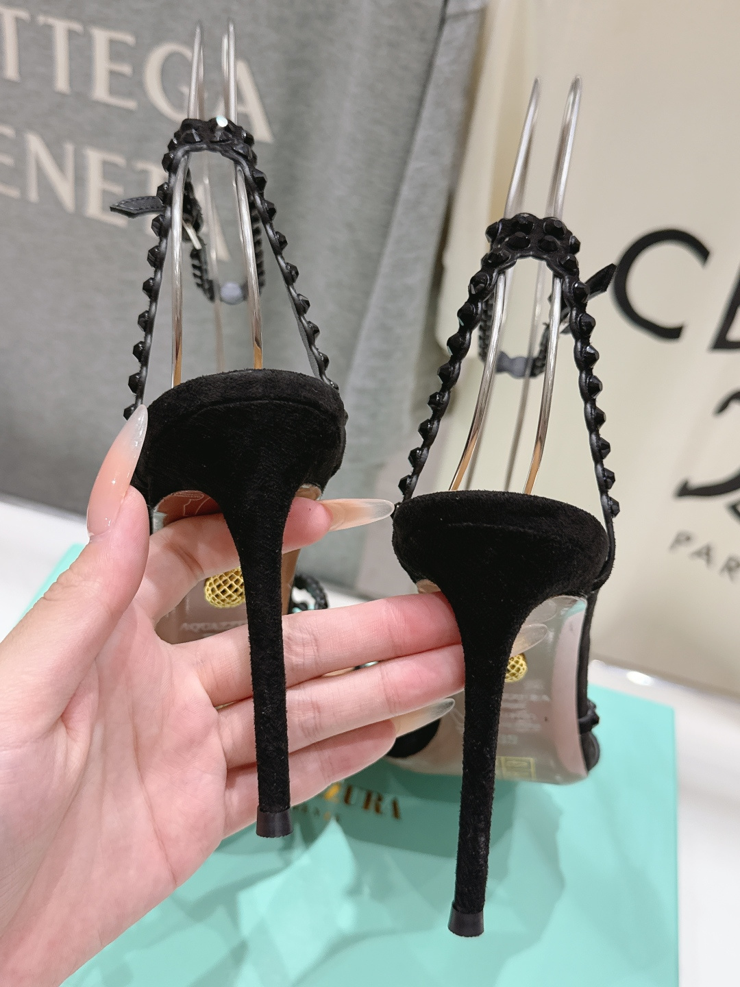 高版本出厂 凉鞋「ᴀqᴜᴀᴢᴢᴜʀᴀ」AQUAZZURA/菠萝F072 2026ss 夏季新款水钻高跟凉
