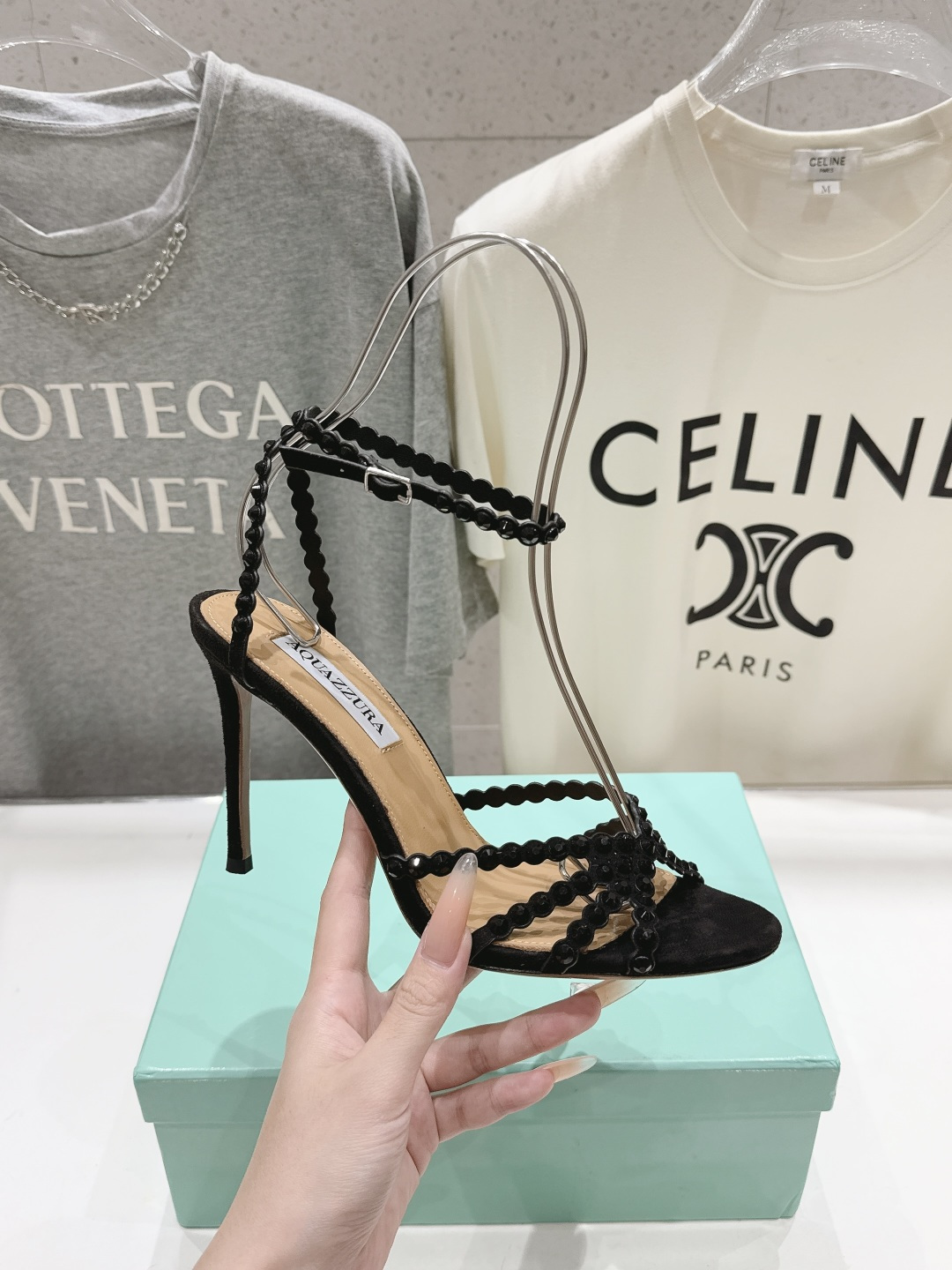 高版本出厂 凉鞋「ᴀqᴜᴀᴢᴢᴜʀᴀ」AQUAZZURA/菠萝F072 2026ss 夏季新款水钻高跟凉