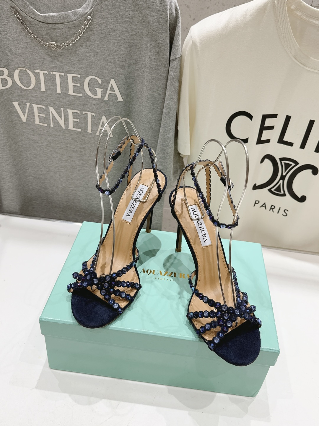 高版本出厂 凉鞋「ᴀqᴜᴀᴢᴢᴜʀᴀ」AQUAZZURA/菠萝F072 2026ss 夏季新款水钻高跟凉