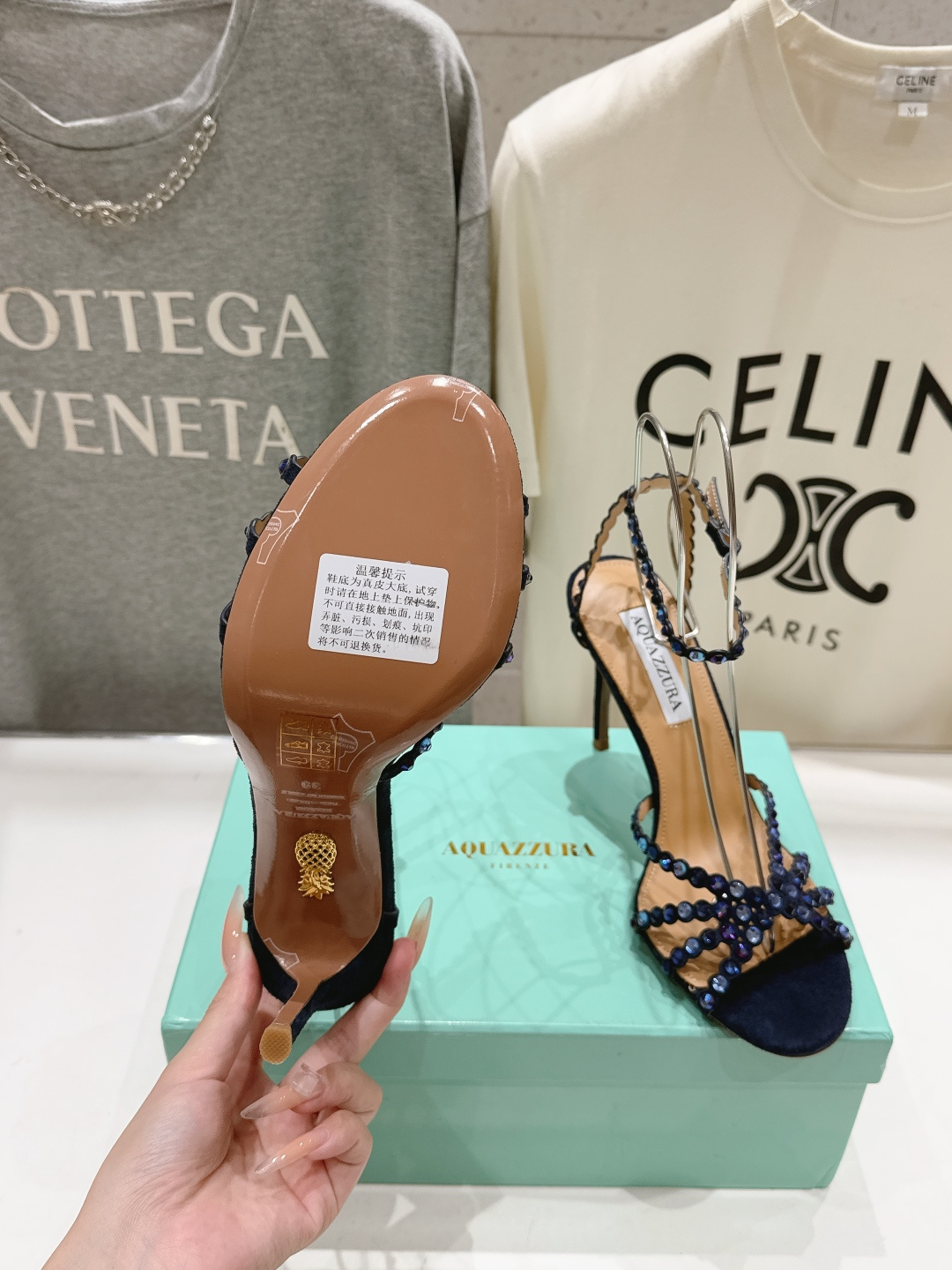 高版本出厂 凉鞋「ᴀqᴜᴀᴢᴢᴜʀᴀ」AQUAZZURA/菠萝F072 2026ss 夏季新款水钻高跟凉