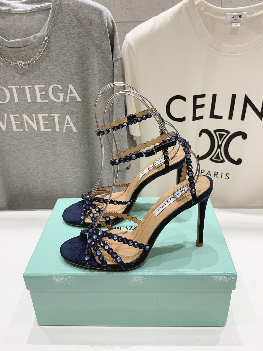 高版本出厂 凉鞋「ᴀqᴜᴀᴢᴢᴜʀᴀ」AQUAZZURA/菠萝F072 2026ss 夏季新款水钻高跟凉