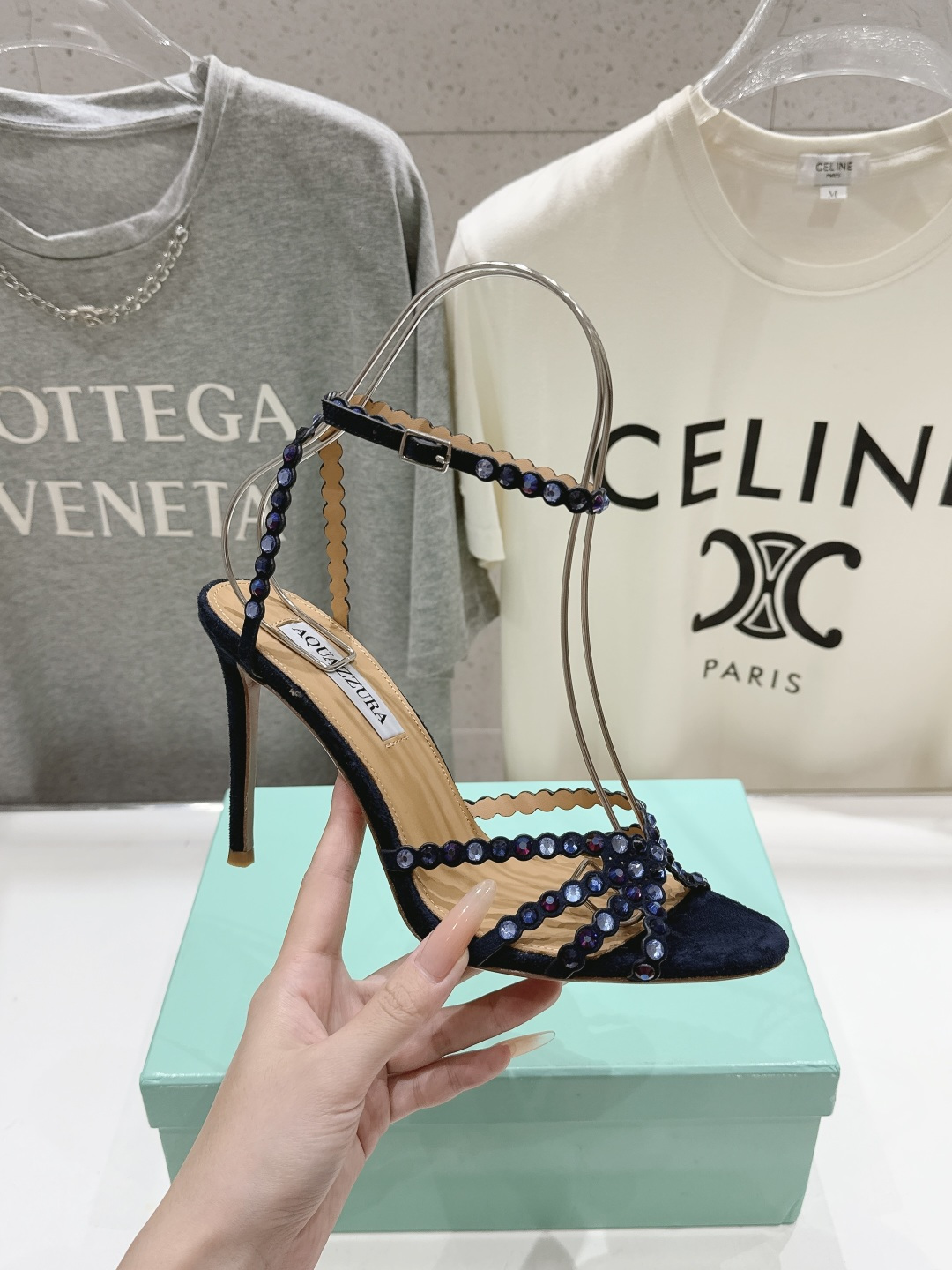 高版本出厂 凉鞋「ᴀqᴜᴀᴢᴢᴜʀᴀ」AQUAZZURA/菠萝F072 2026ss 夏季新款水钻高跟凉