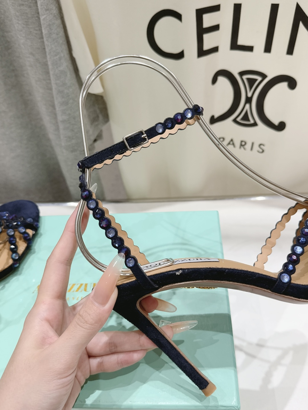 高版本出厂 凉鞋「ᴀqᴜᴀᴢᴢᴜʀᴀ」AQUAZZURA/菠萝F072 2026ss 夏季新款水钻高跟凉