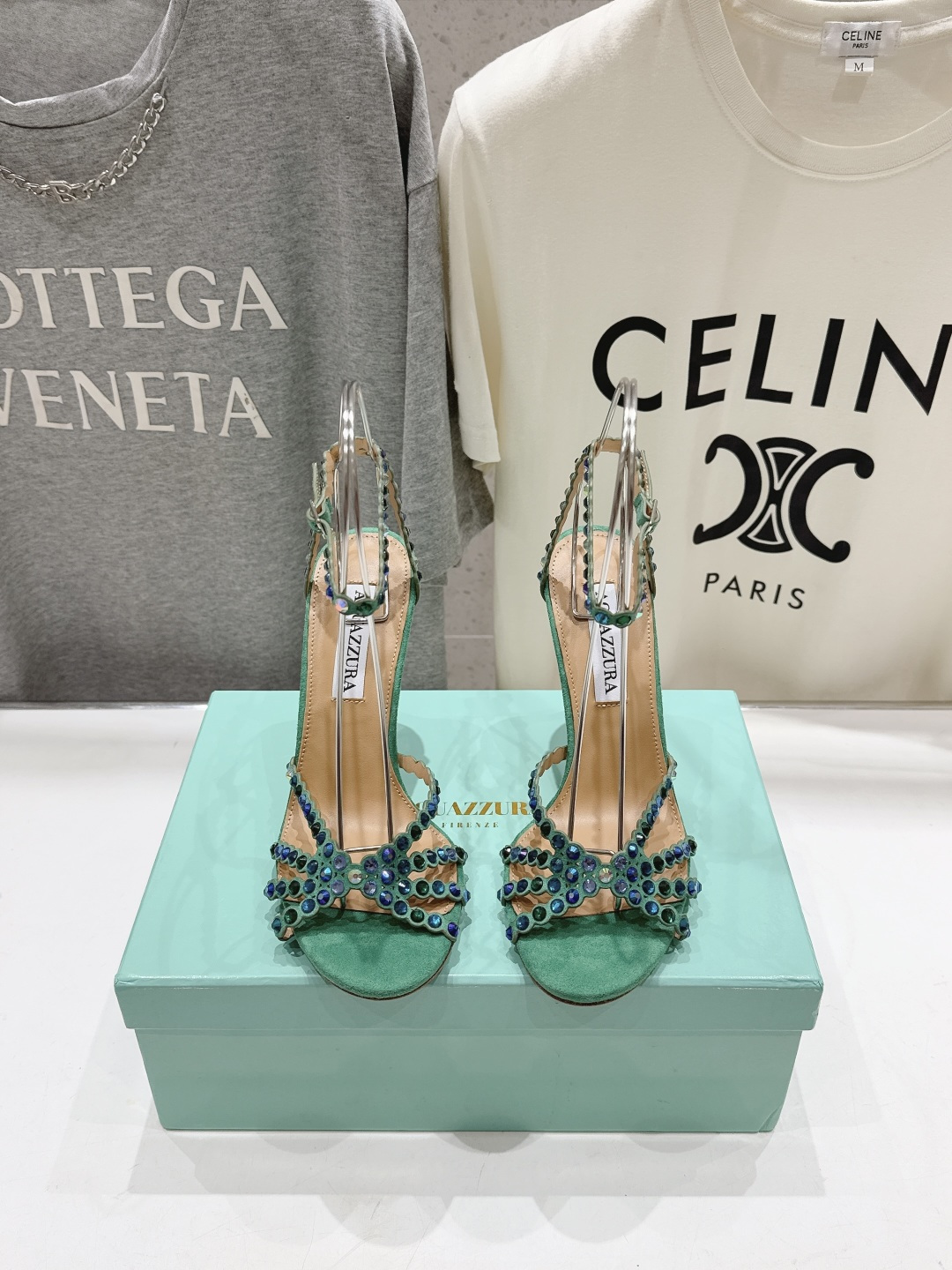 高版本出厂 凉鞋「ᴀqᴜᴀᴢᴢᴜʀᴀ」AQUAZZURA/菠萝F072 2026ss 夏季新款水钻高跟凉