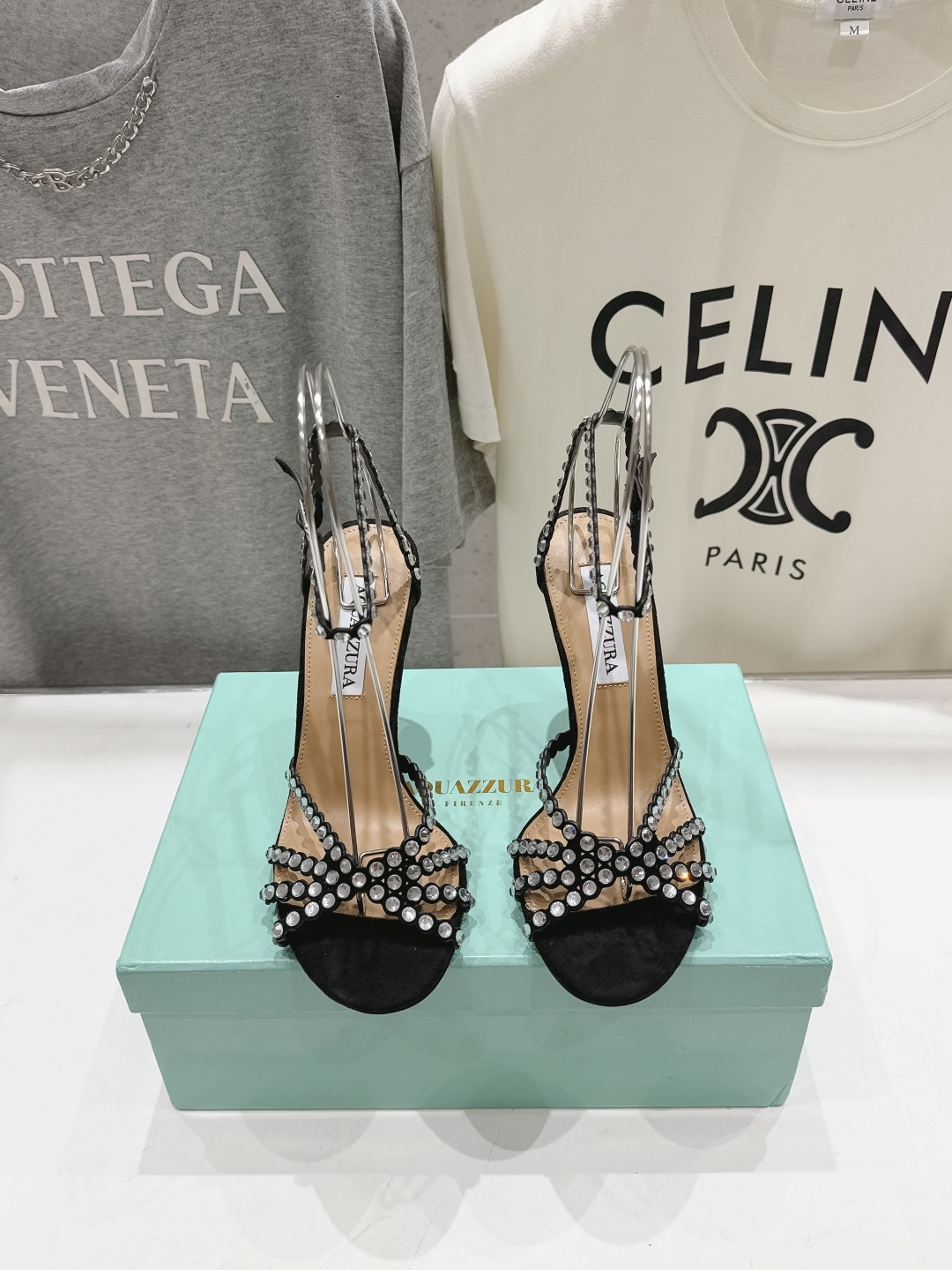 高版本出厂 凉鞋「ᴀqᴜᴀᴢᴢᴜʀᴀ」AQUAZZURA/菠萝F072 2026ss 夏季新款水钻高跟凉