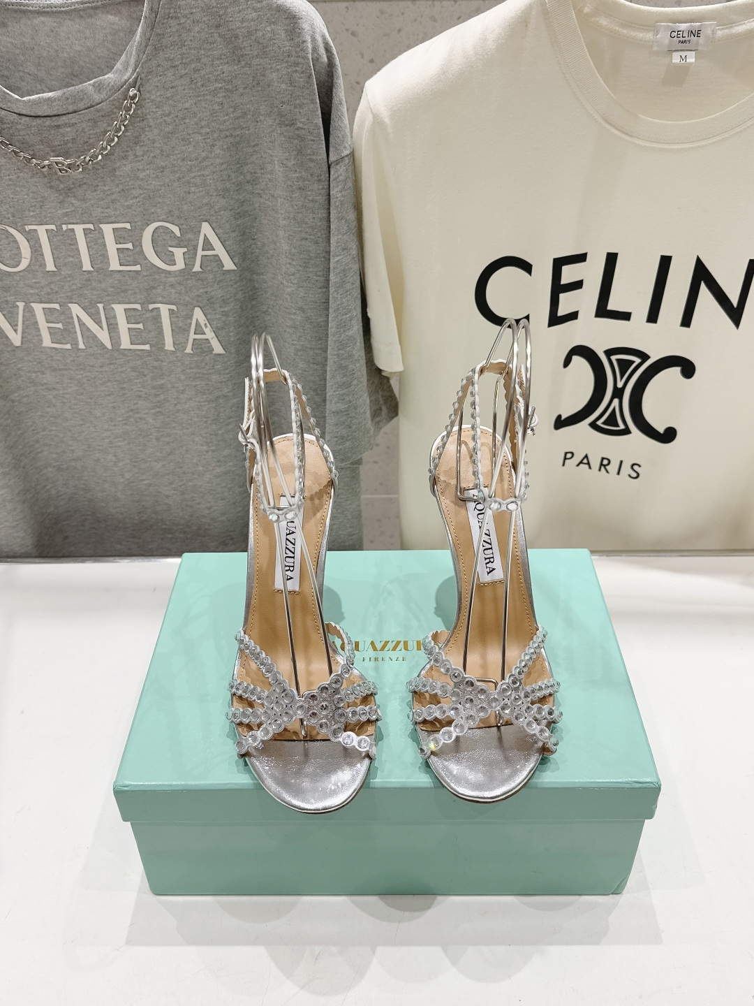高版本出厂 凉鞋「ᴀqᴜᴀᴢᴢᴜʀᴀ」AQUAZZURA/菠萝F072 2026ss 夏季新款水钻高跟凉