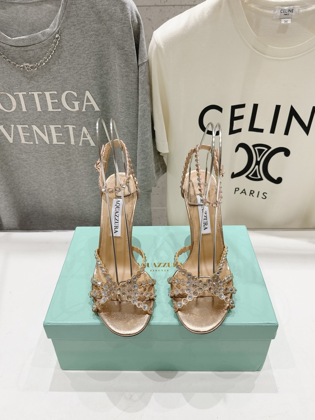 高版本出厂 凉鞋「ᴀqᴜᴀᴢᴢᴜʀᴀ」AQUAZZURA/菠萝F072 2026ss 夏季新款水钻高跟凉