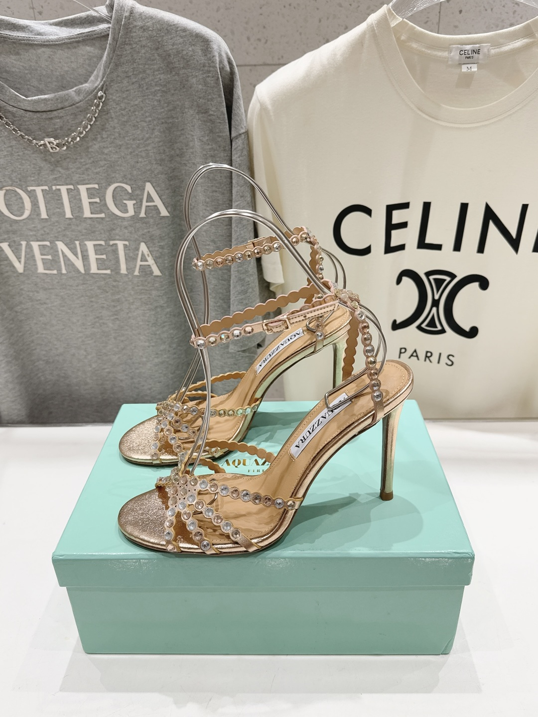 高版本出厂 凉鞋「ᴀqᴜᴀᴢᴢᴜʀᴀ」AQUAZZURA/菠萝F072 2026ss 夏季新款水钻高跟凉
