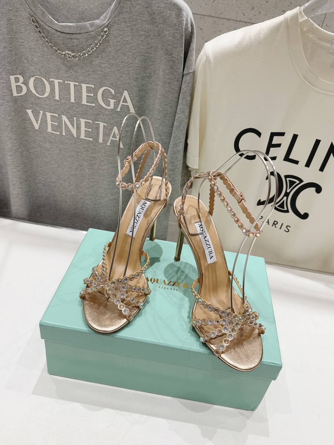 高版本出厂 凉鞋「ᴀqᴜᴀᴢᴢᴜʀᴀ」AQUAZZURA/菠萝F072 2026ss 夏季新款水钻高跟凉
