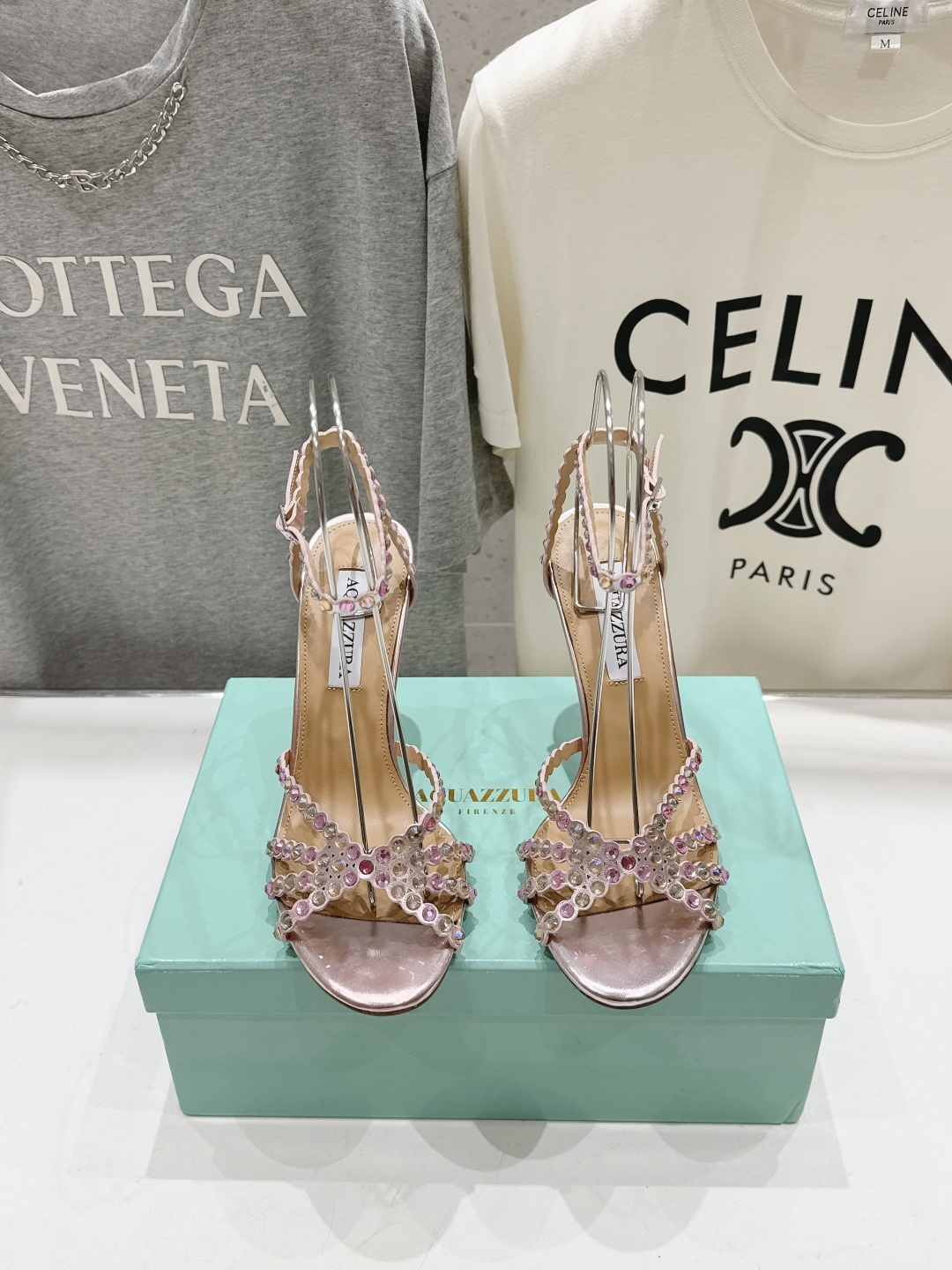 高版本出厂 凉鞋「ᴀqᴜᴀᴢᴢᴜʀᴀ」AQUAZZURA/菠萝F072 2026ss 夏季新款水钻高跟凉