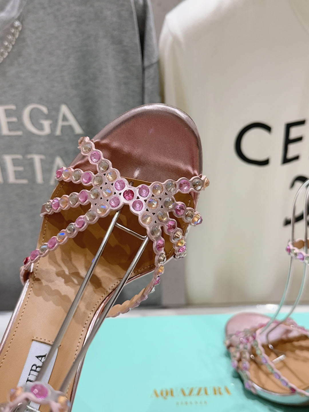 高版本出厂 凉鞋「ᴀqᴜᴀᴢᴢᴜʀᴀ」AQUAZZURA/菠萝F072 2026ss 夏季新款水钻高跟凉