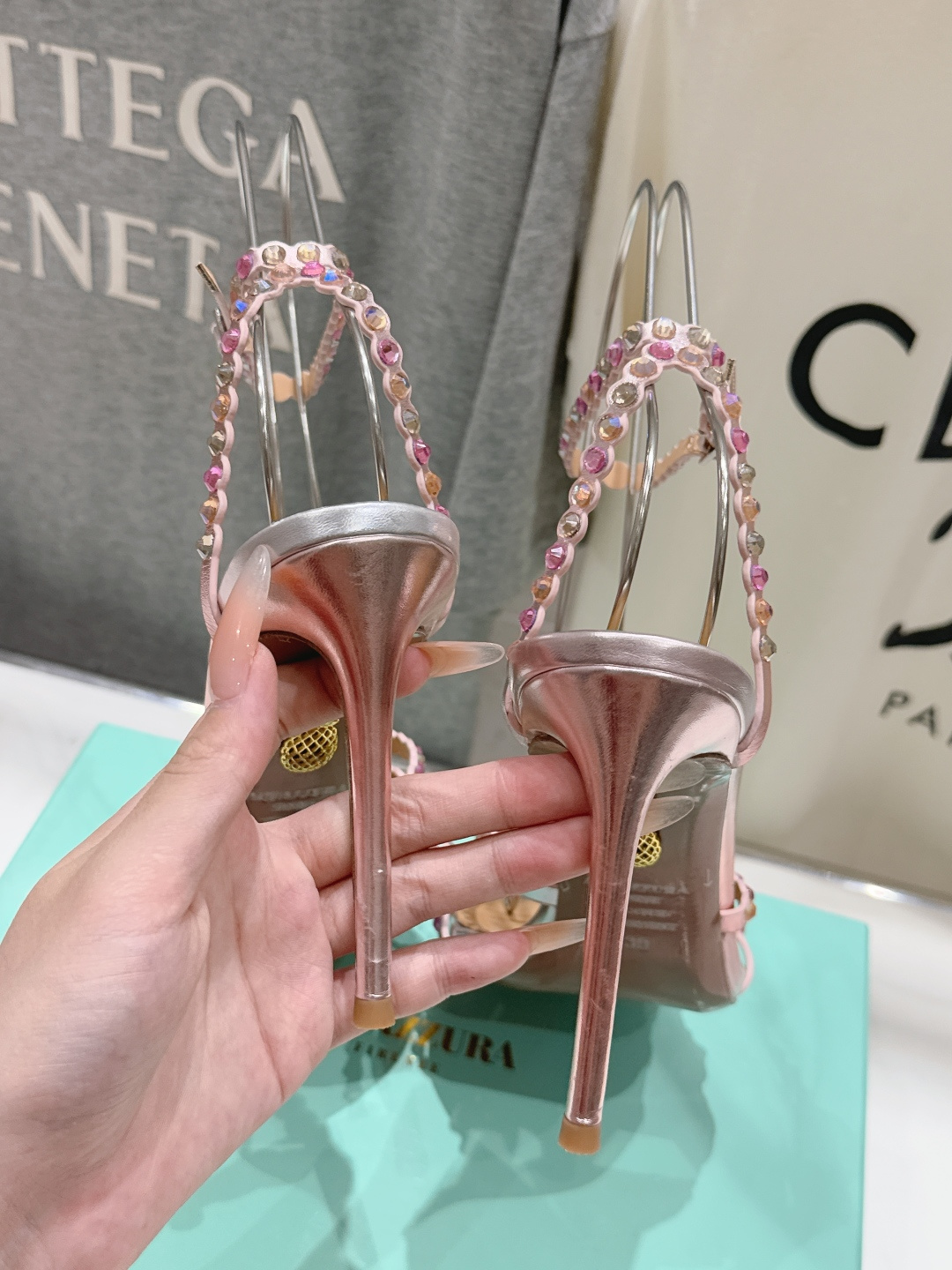 高版本出厂 凉鞋「ᴀqᴜᴀᴢᴢᴜʀᴀ」AQUAZZURA/菠萝F072 2026ss 夏季新款水钻高跟凉