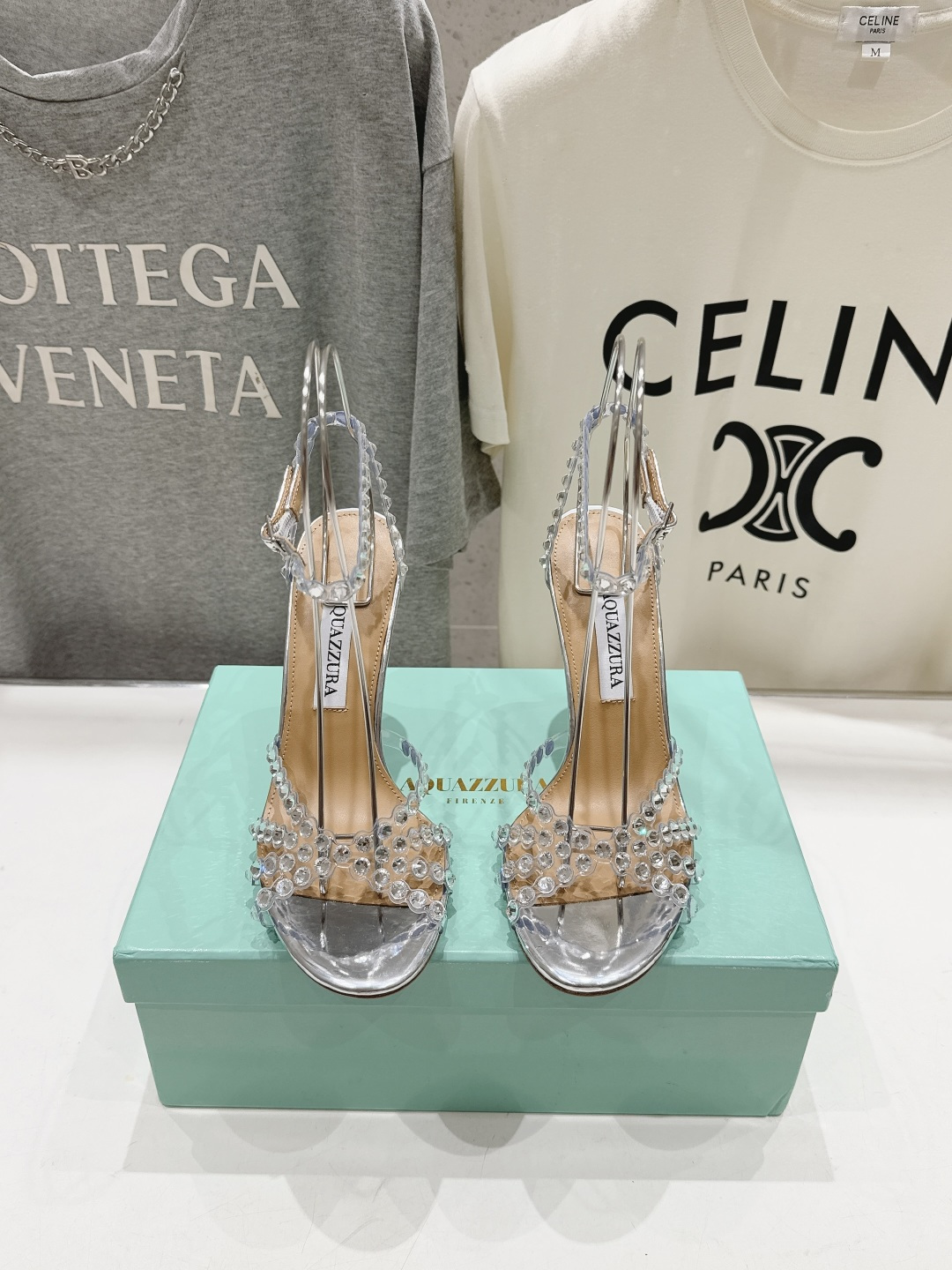 高版本出厂 凉鞋「ᴀqᴜᴀᴢᴢᴜʀᴀ」AQUAZZURA/菠萝F072 2026ss 夏季新款水钻高跟凉