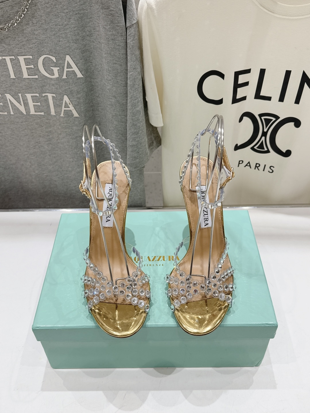 高版本出厂 凉鞋「ᴀqᴜᴀᴢᴢᴜʀᴀ」AQUAZZURA/菠萝F072 2026ss 夏季新款水钻高跟凉