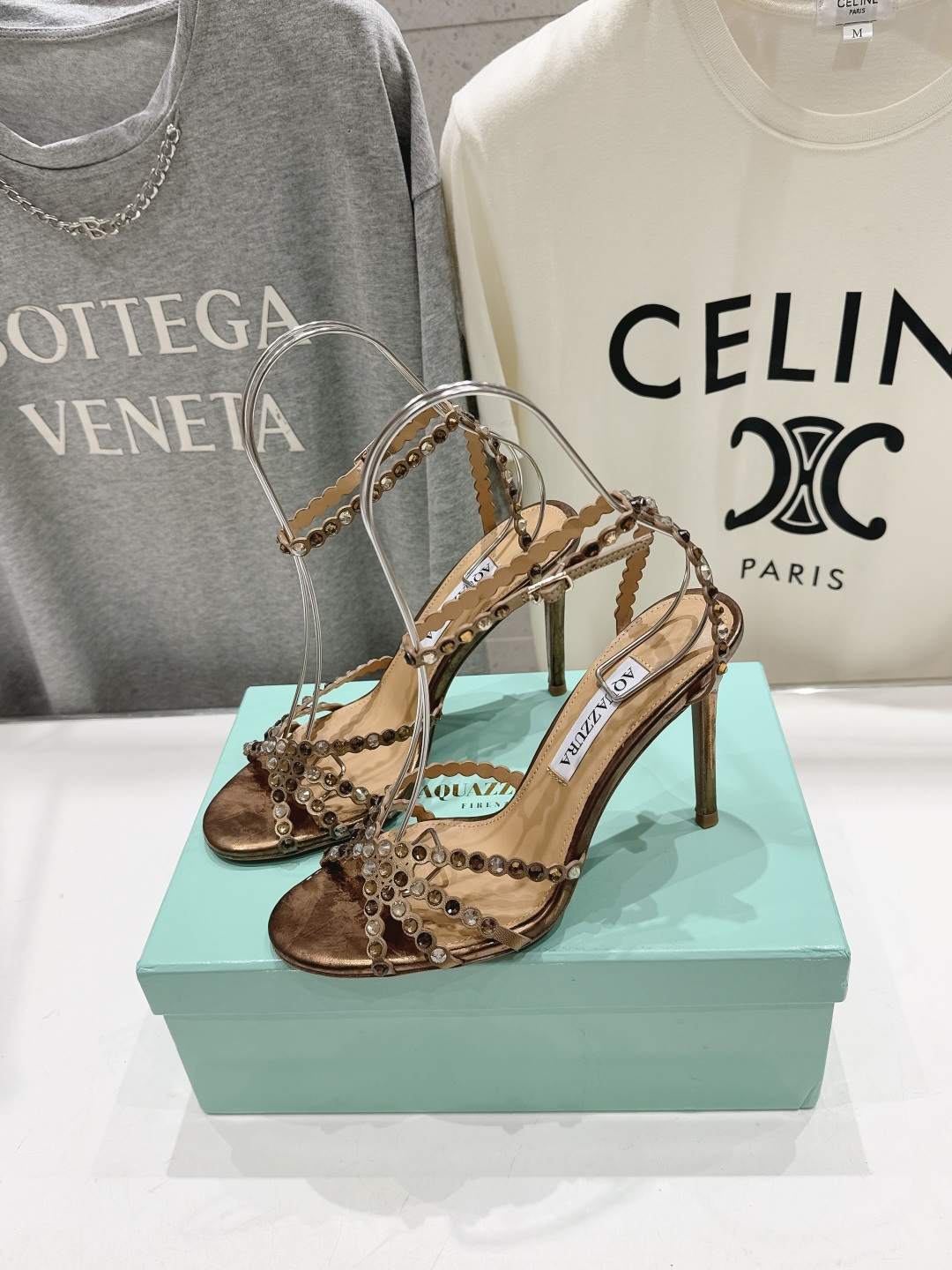 高版本出厂 凉鞋「ᴀqᴜᴀᴢᴢᴜʀᴀ」AQUAZZURA/菠萝F072 2026ss 夏季新款水钻高跟凉