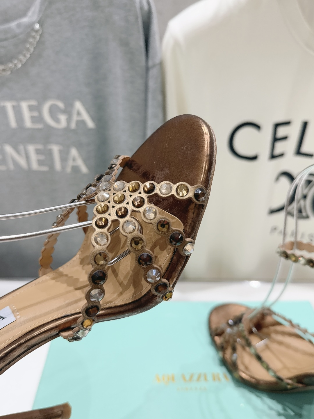高版本出厂 凉鞋「ᴀqᴜᴀᴢᴢᴜʀᴀ」AQUAZZURA/菠萝F072 2026ss 夏季新款水钻高跟凉