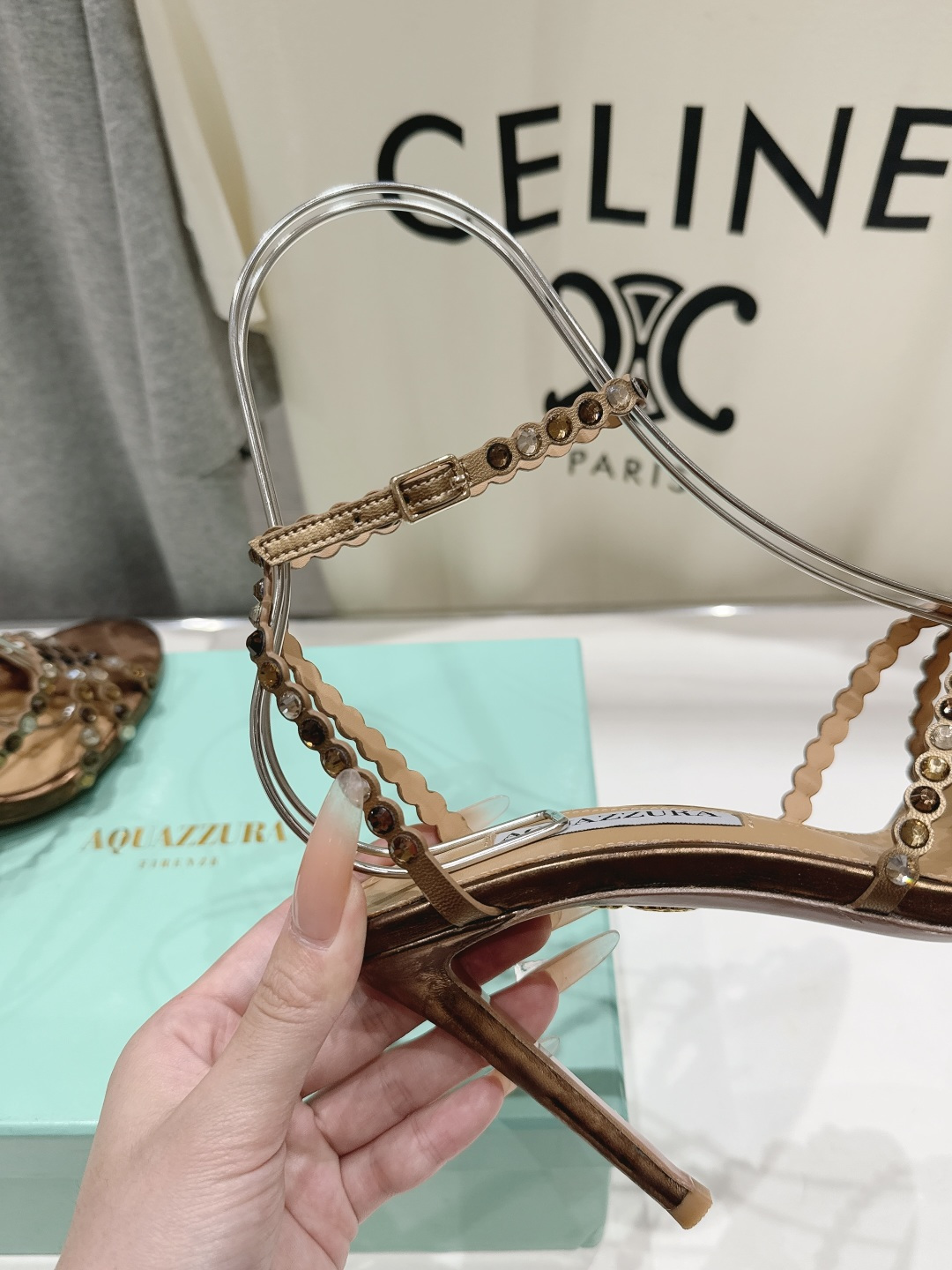 高版本出厂 凉鞋「ᴀqᴜᴀᴢᴢᴜʀᴀ」AQUAZZURA/菠萝F072 2026ss 夏季新款水钻高跟凉