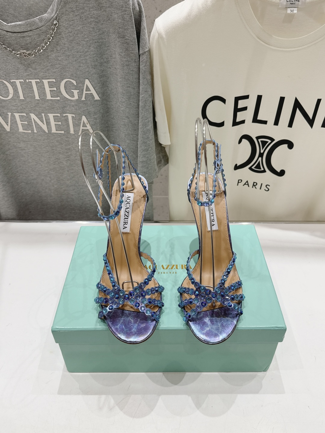 高版本出厂 凉鞋「ᴀqᴜᴀᴢᴢᴜʀᴀ」AQUAZZURA/菠萝F072 2026ss 夏季新款水钻高跟凉