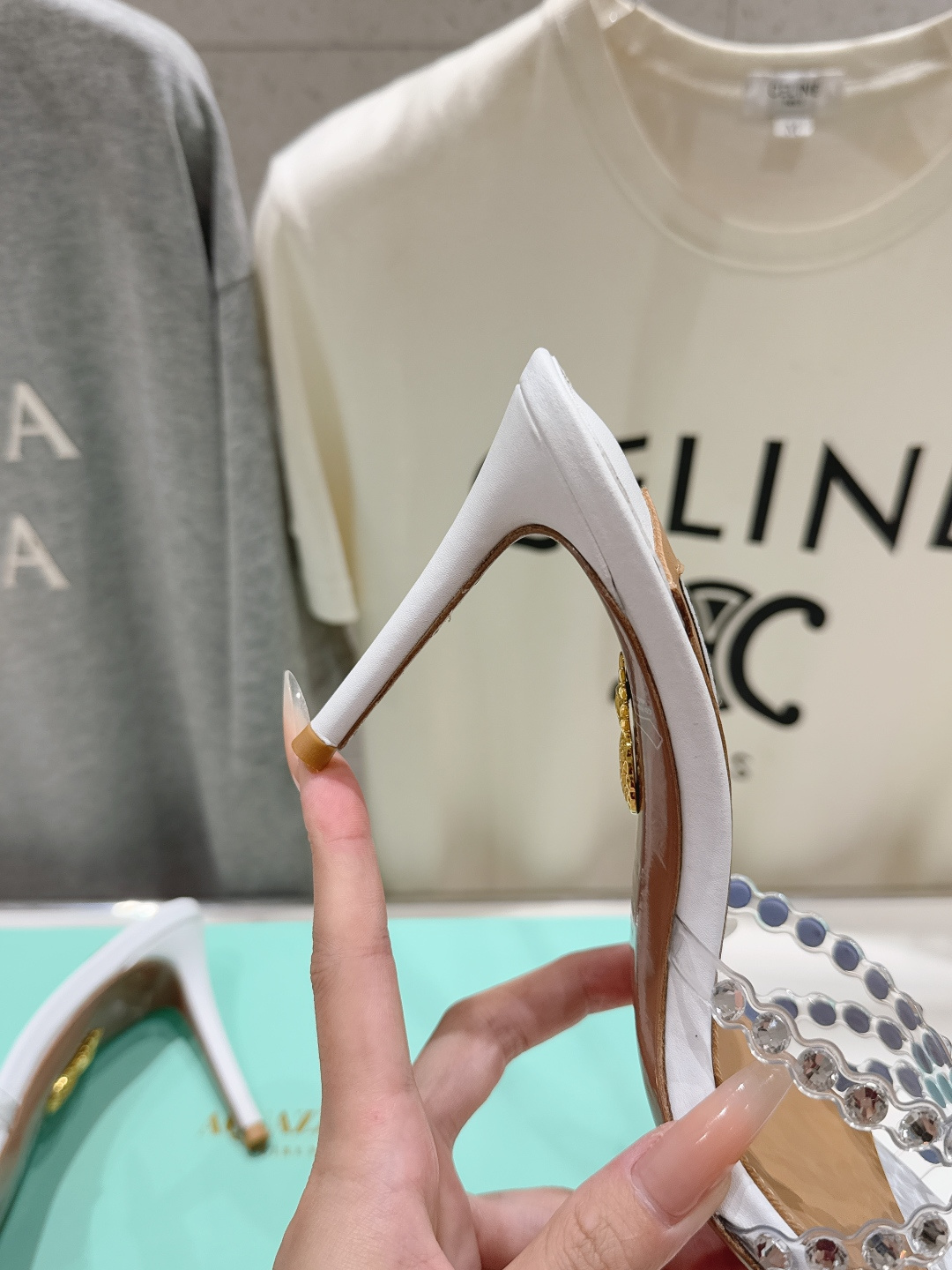 高版本出厂 拖鞋「ᴀqᴜᴀᴢᴢᴜʀᴀ」AQUAZZURA/菠萝F072 2026ss夏季新款水钻高跟拖鞋