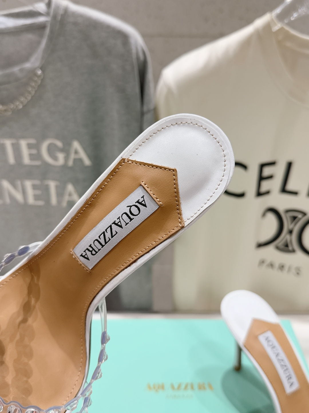 高版本出厂 拖鞋「ᴀqᴜᴀᴢᴢᴜʀᴀ」AQUAZZURA/菠萝F072 2026ss夏季新款水钻高跟拖鞋
