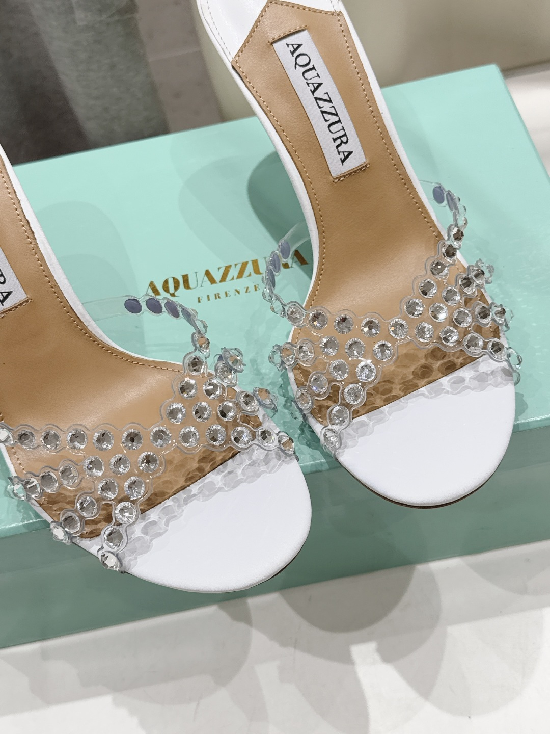 高版本出厂 拖鞋「ᴀqᴜᴀᴢᴢᴜʀᴀ」AQUAZZURA/菠萝F072 2026ss夏季新款水钻高跟拖鞋
