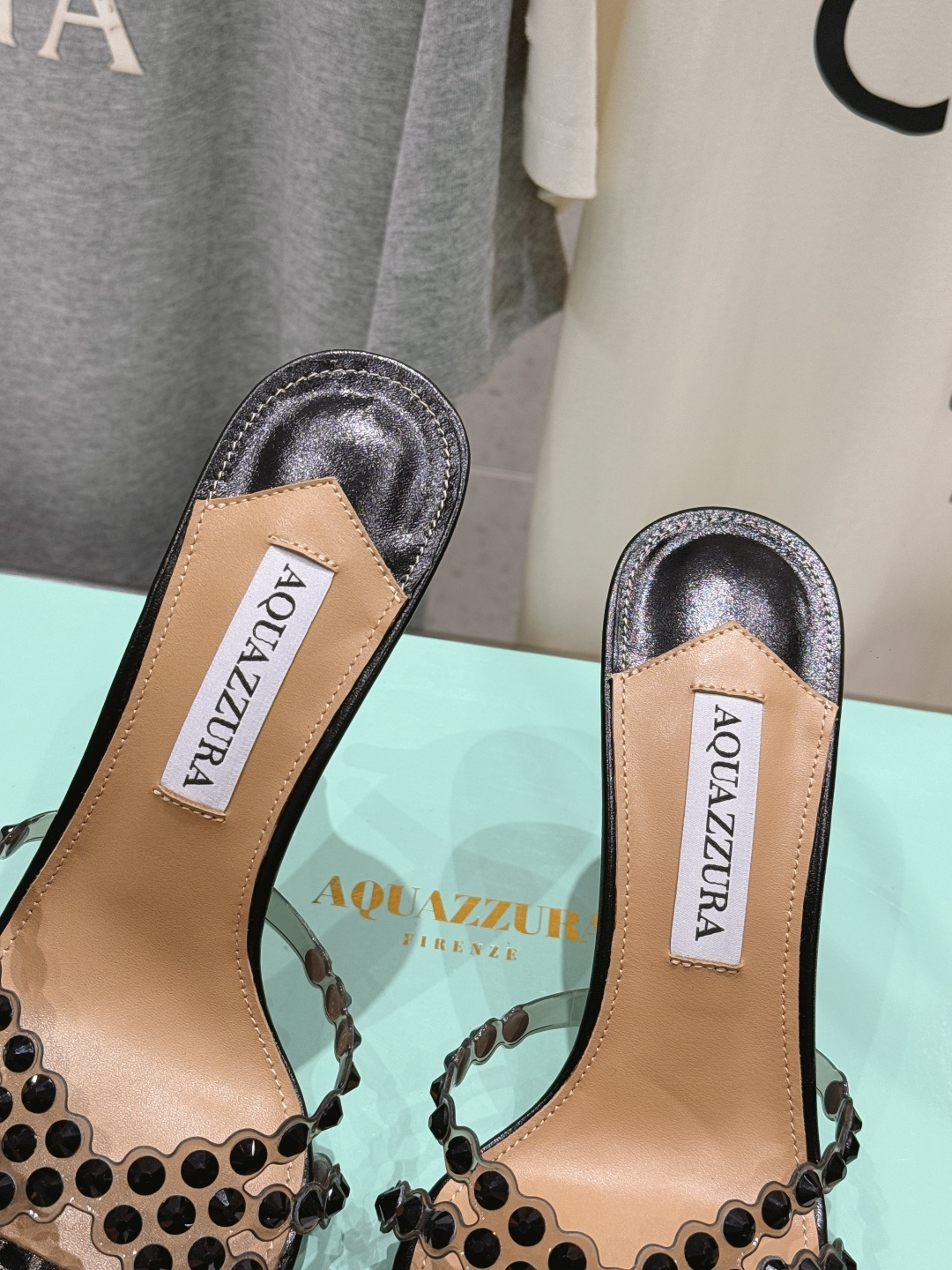 高版本出厂 拖鞋「ᴀqᴜᴀᴢᴢᴜʀᴀ」AQUAZZURA/菠萝F072 2026ss夏季新款水钻高跟拖鞋