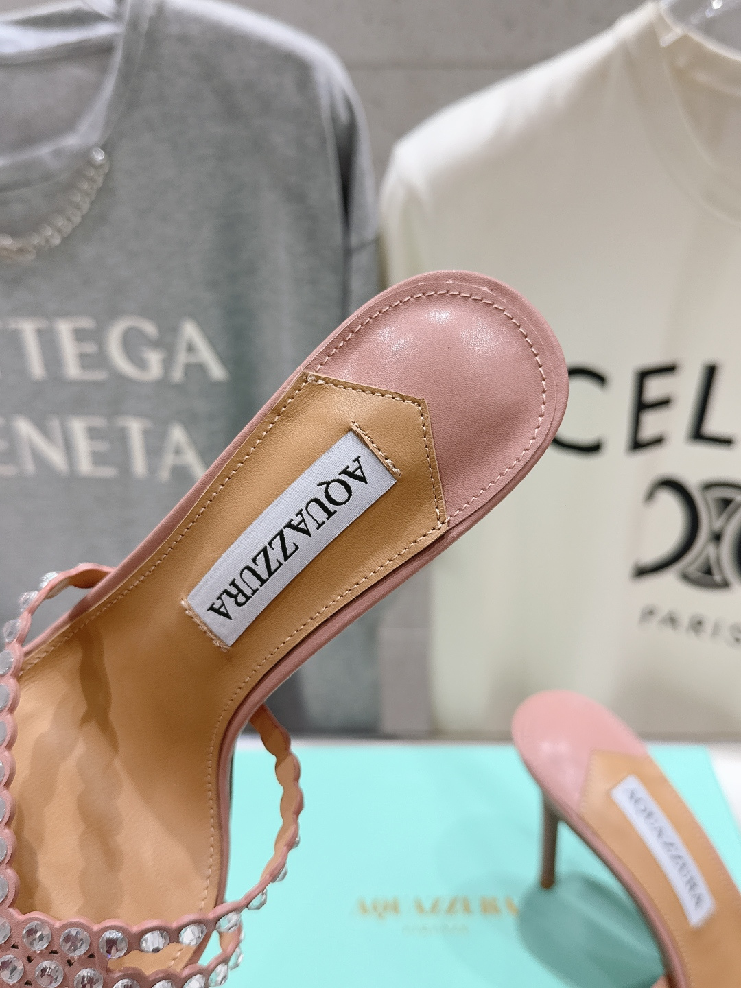 高版本出厂 拖鞋「ᴀqᴜᴀᴢᴢᴜʀᴀ」AQUAZZURA/菠萝F072 2026ss夏季新款水钻高跟拖鞋