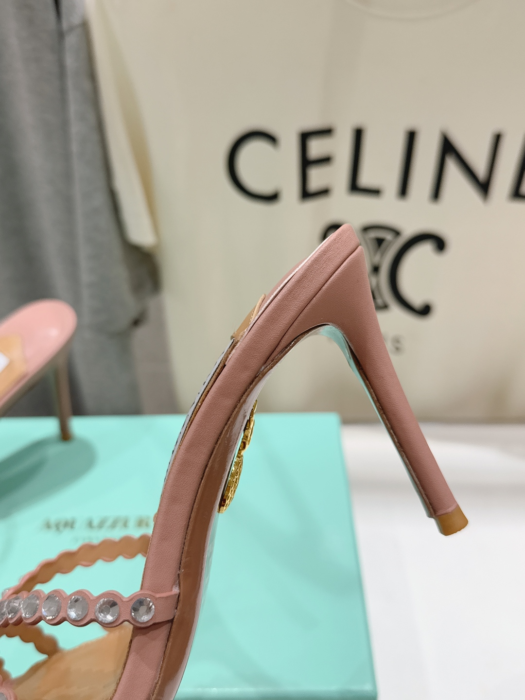 高版本出厂 拖鞋「ᴀqᴜᴀᴢᴢᴜʀᴀ」AQUAZZURA/菠萝F072 2026ss夏季新款水钻高跟拖鞋