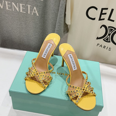 高版本出厂 拖鞋「ᴀqᴜᴀᴢᴢᴜʀᴀ」AQUAZZURA/菠萝F072 2026ss夏季新款水钻高跟拖鞋 高版本出厂 拖鞋「ᴀqᴜᴀᴢᴢᴜʀᴀ」AQUAZZURA/菠萝F072 2026ss夏季新款水钻高跟拖鞋